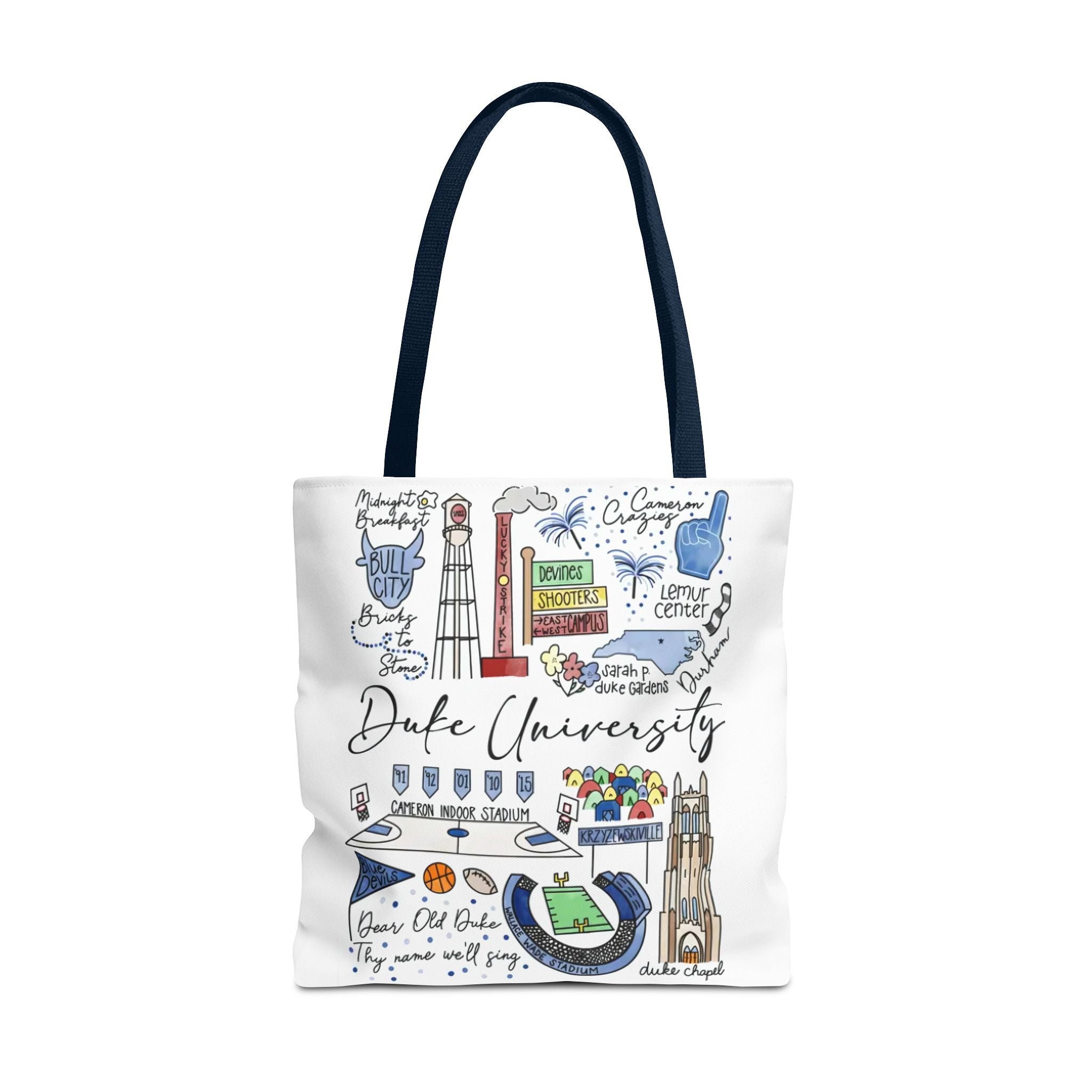 Duke University Tote Bag, College Spirit Bag, Campus Life Accessory, School Pride Gift, Eco-Friendly Shopping Bag