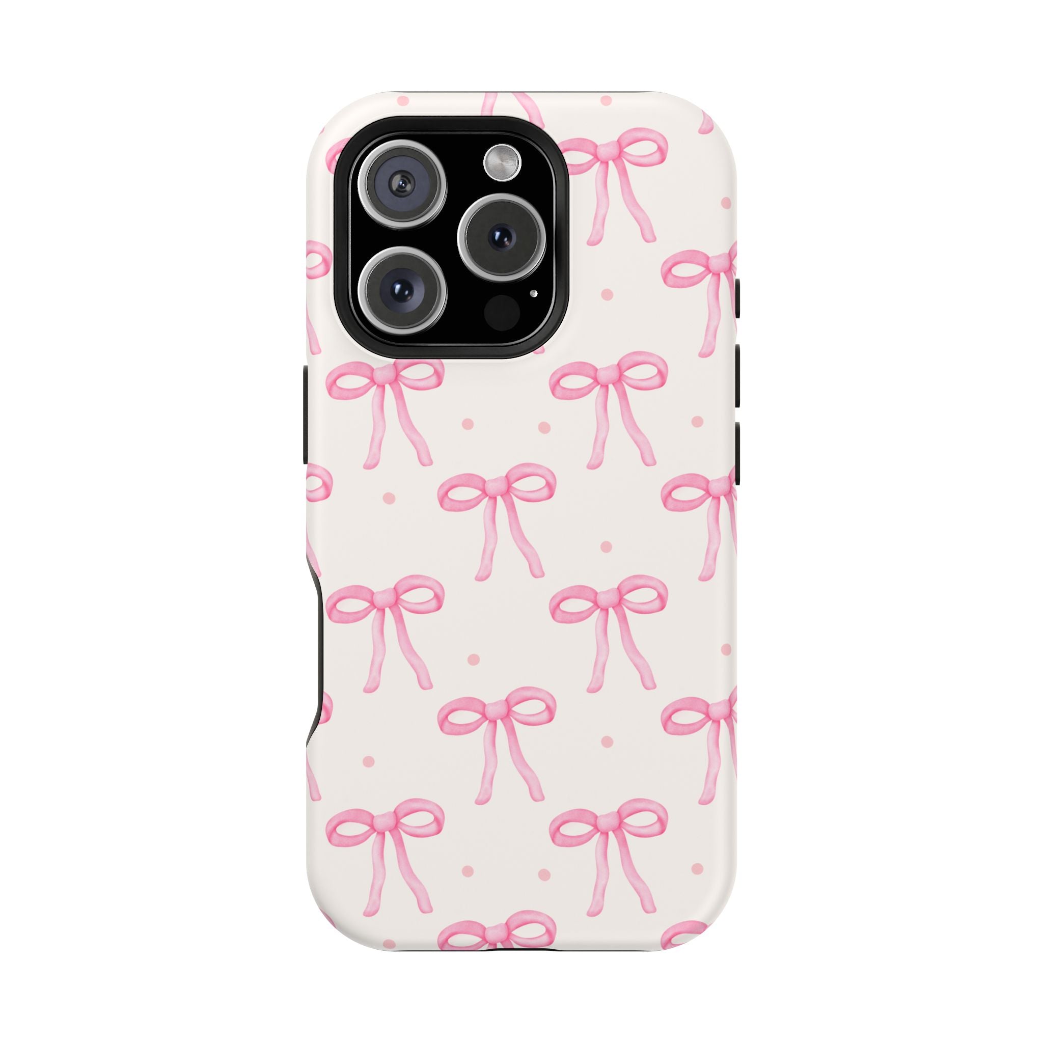 Customizable: Cute Pink Bow Impact-Resistant Phone Case