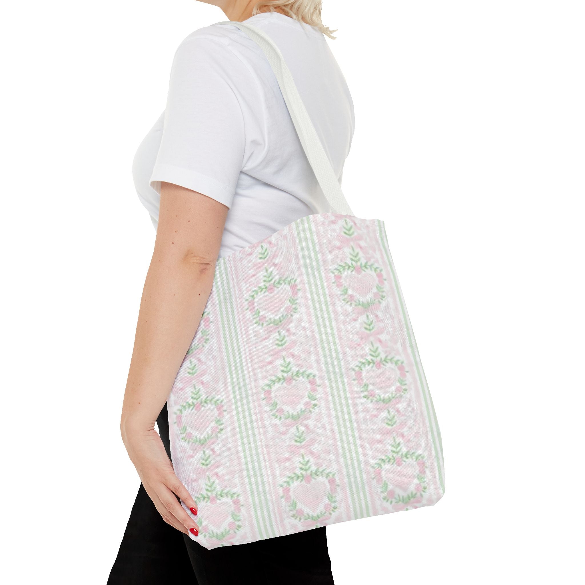 Romantic Floral Tote Bag,  Perfect for Shopping, Gifts, School, and Wedding
