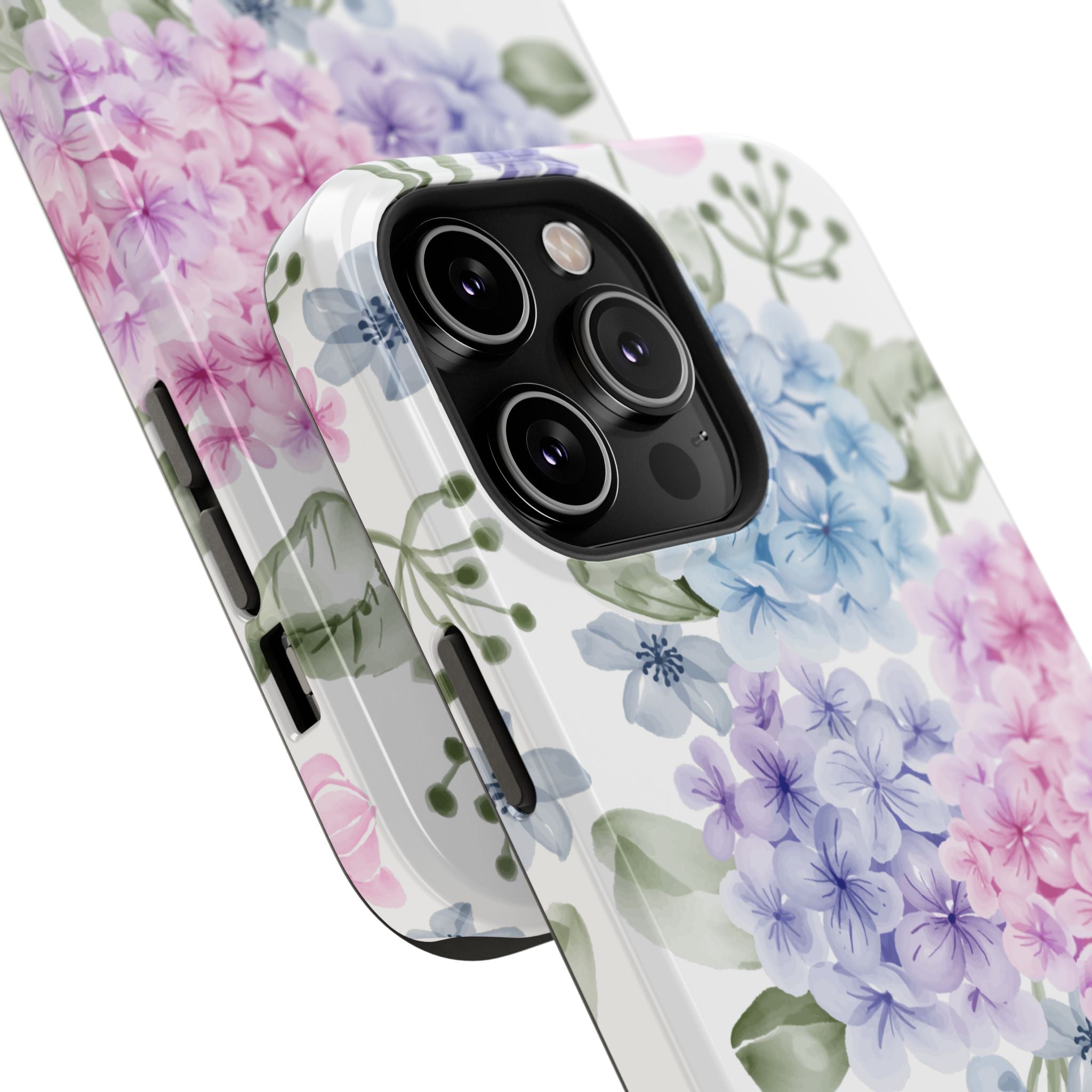 Customizable: Floral Hydrangea Impact-Resistant Phone Case
