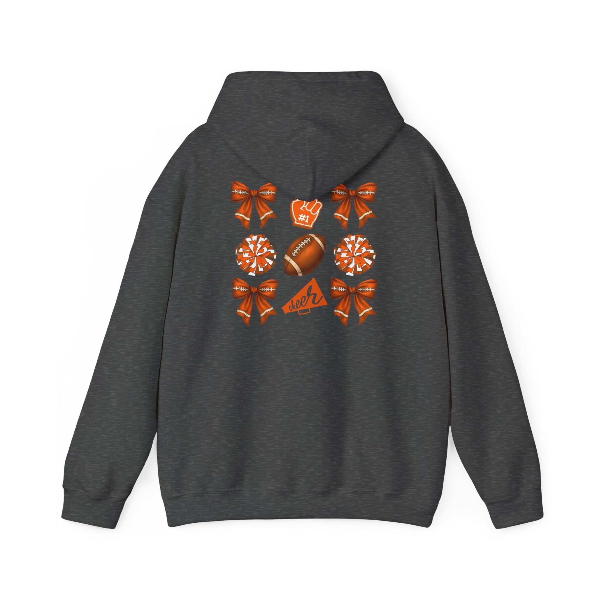 Orange Themed Game Day Hoodie: Perfect for Game Day, Sports Events, Team Spirit, Gift for Cheer Moms, Cozy & Stylish Sweatshirt