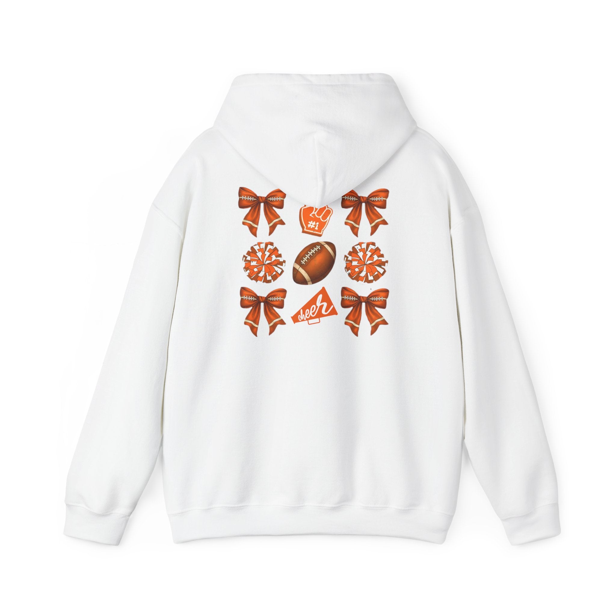 Orange Themed Game Day Hoodie: Perfect for Game Day, Sports Events, Team Spirit, Gift for Cheer Moms, Cozy & Stylish Sweatshirt