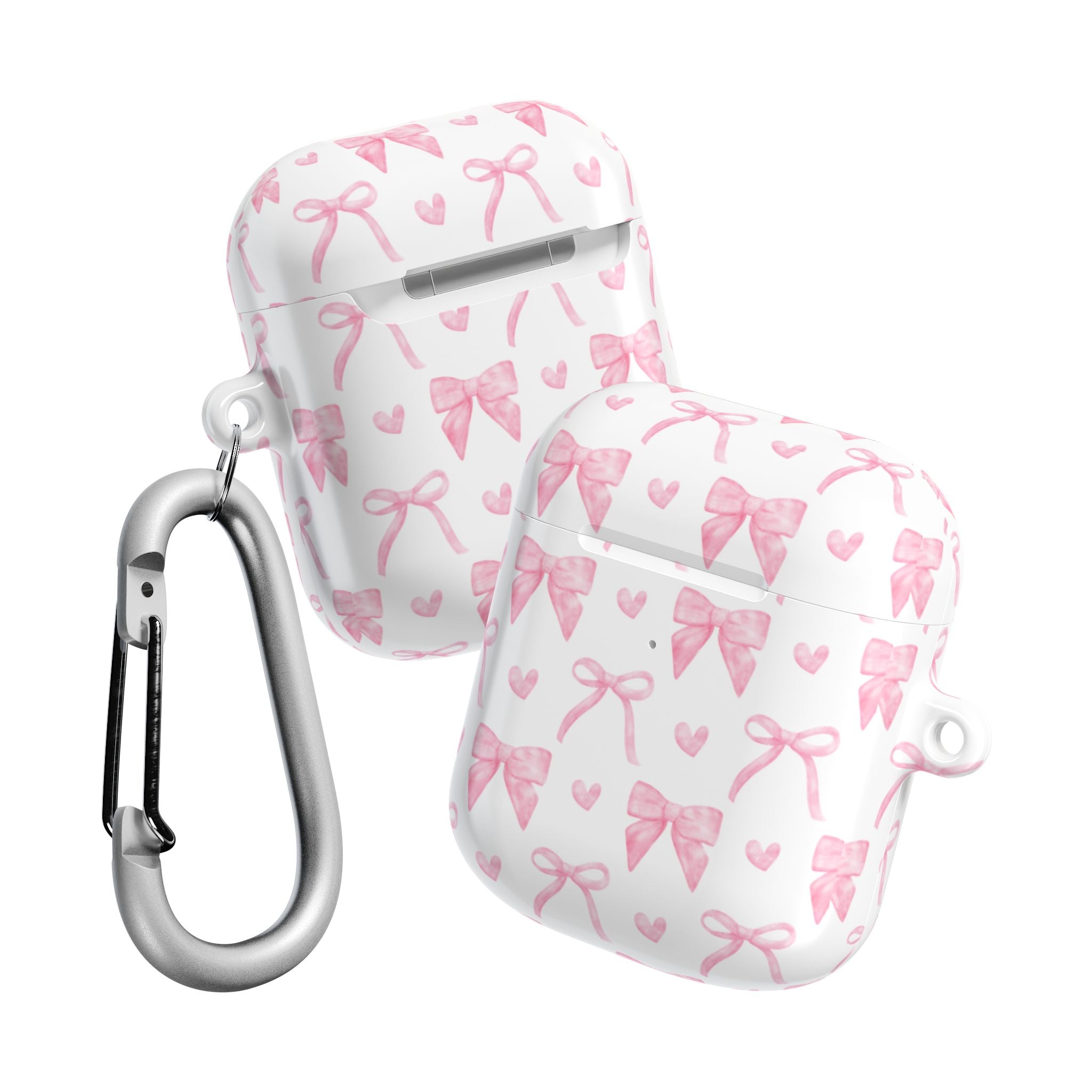 Cute Pink Bow AirPod Case Protectors, Aesthetic Earbuds Cover, Gift for Her, Stylish Tech Accessory