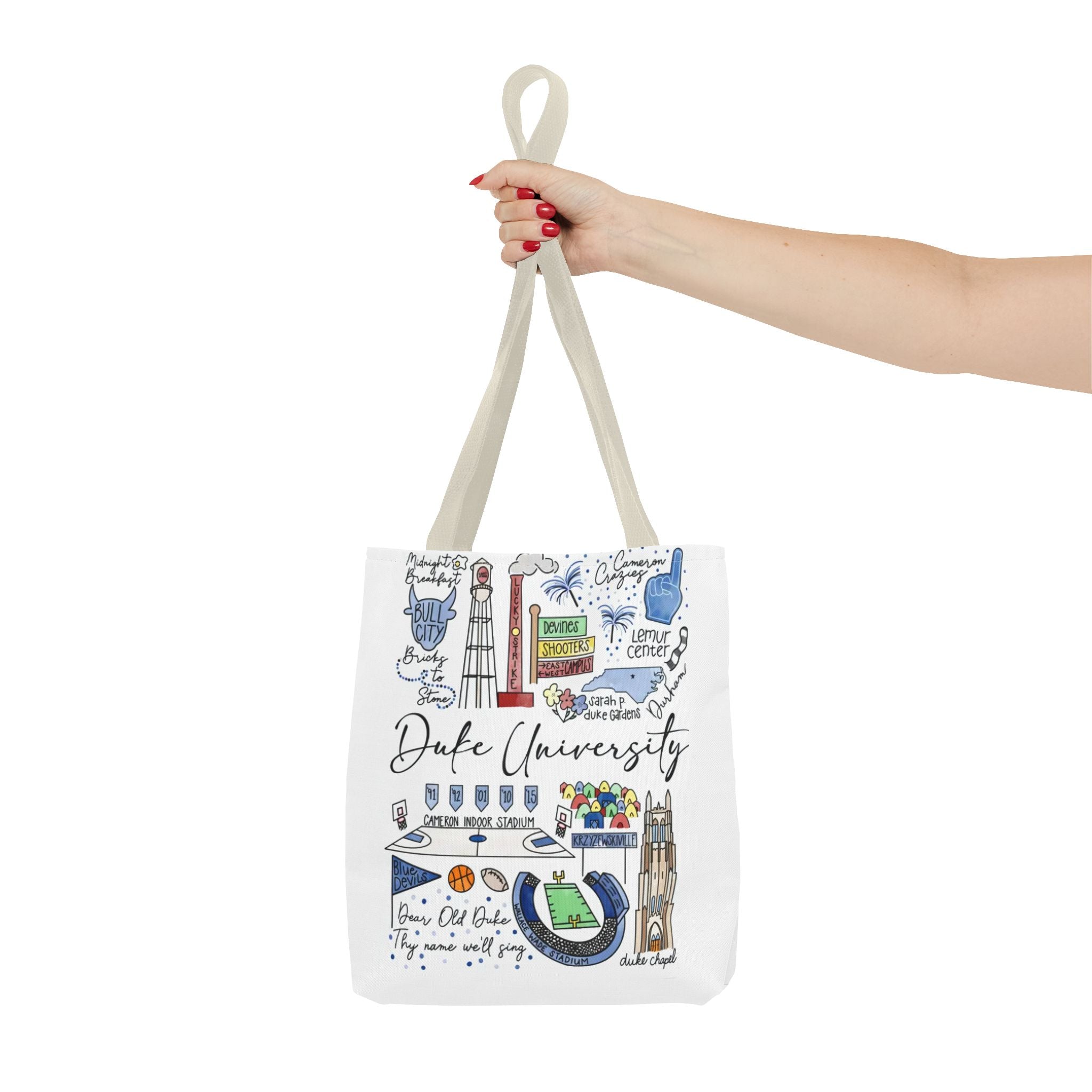 Duke University Tote Bag, College Spirit Bag, Campus Life Accessory, School Pride Gift, Eco-Friendly Shopping Bag