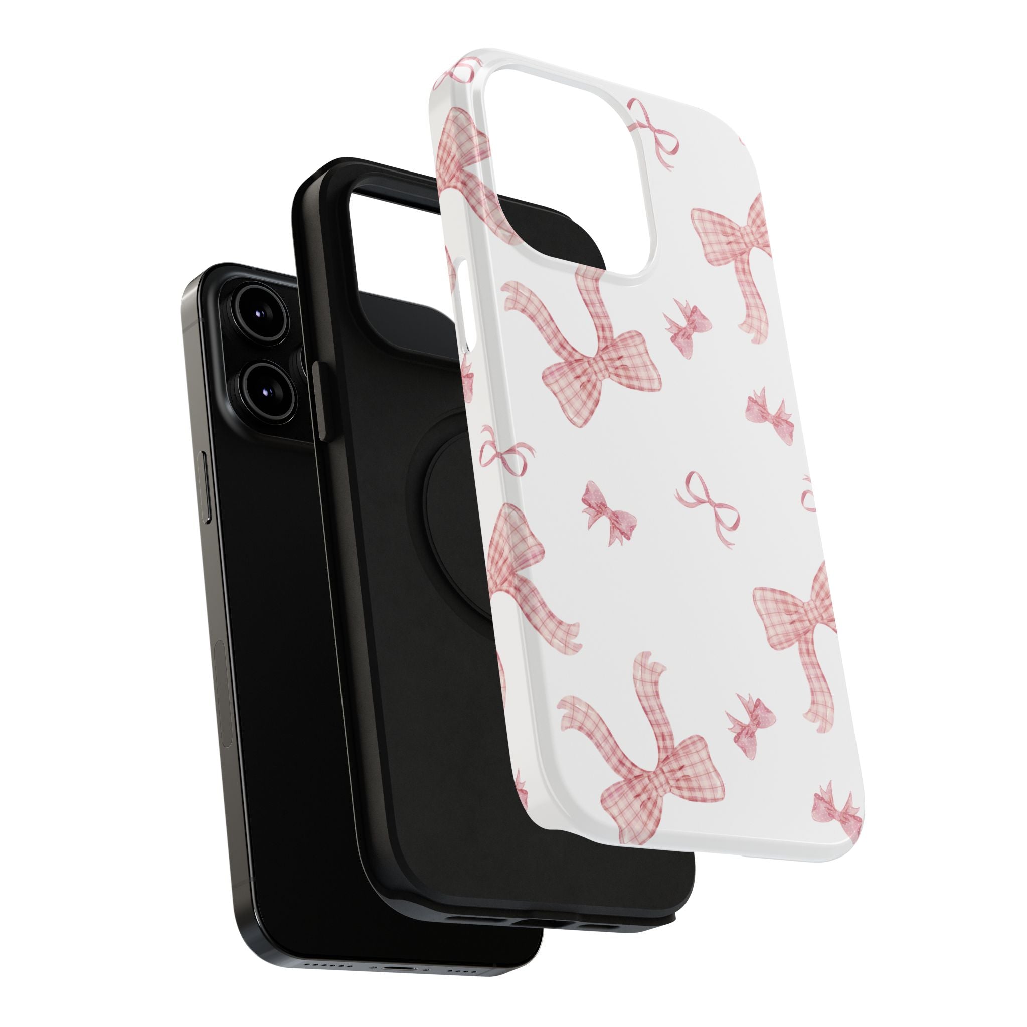 Customizable: Gingham Chic Bow Pattern Phone Case