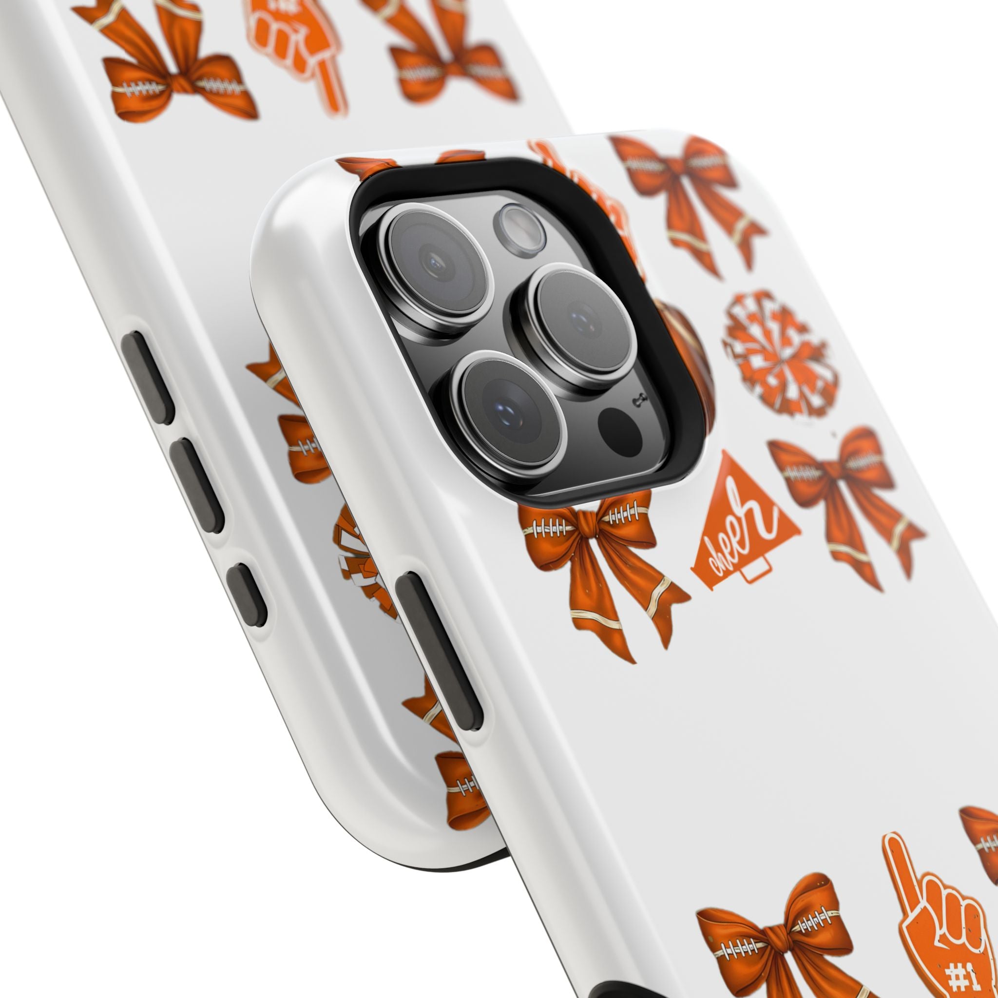 Customizable Orange-Themed Football Team Spirit Phone Case - Cheerful Accessories for Game Day, Unique Design for Fans, Sports Gift, Fall Celebrations, Team Pride