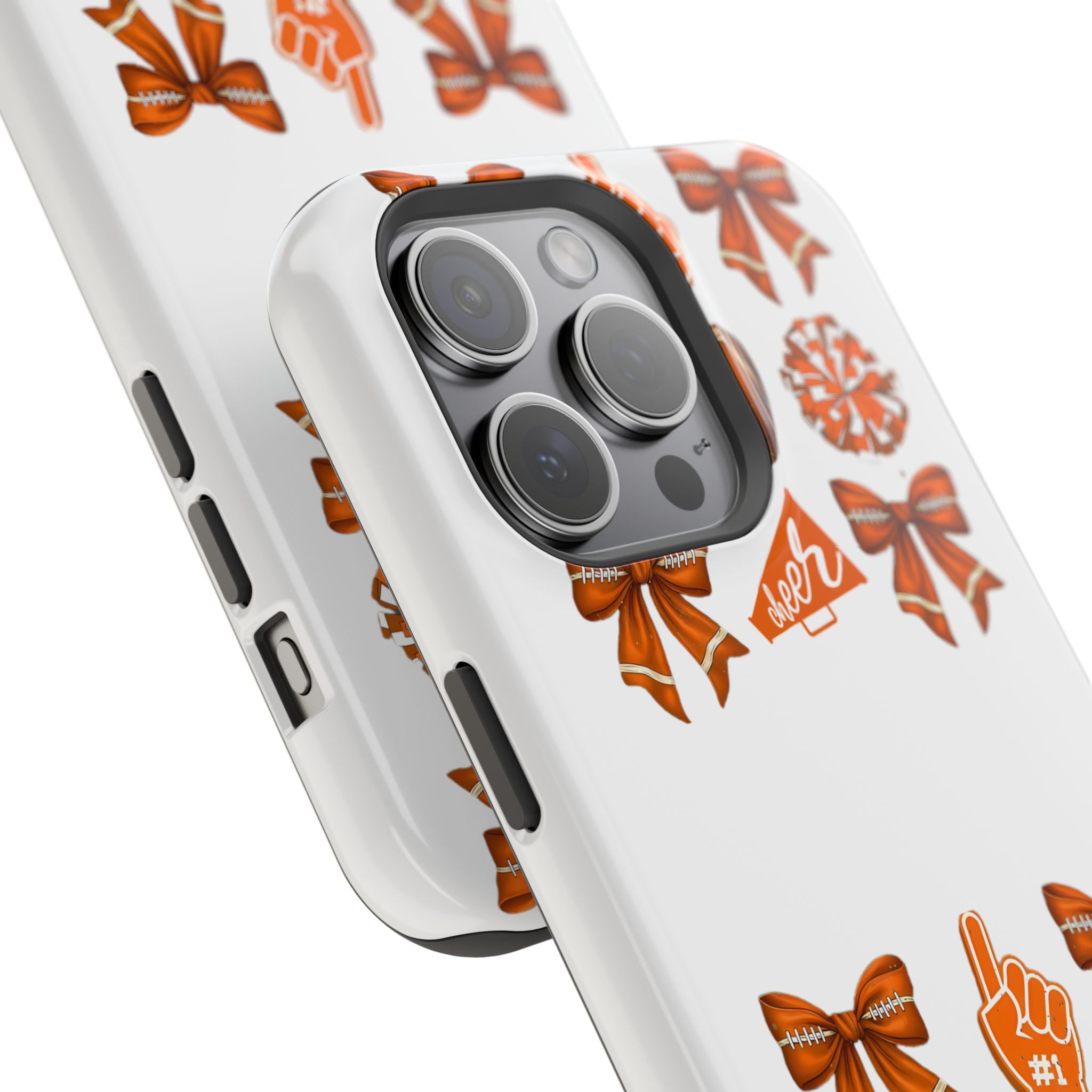 Customizable Orange-Themed Football Team Spirit Phone Case - Cheerful Accessories for Game Day, Unique Design for Fans, Sports Gift, Fall Celebrations, Team Pride