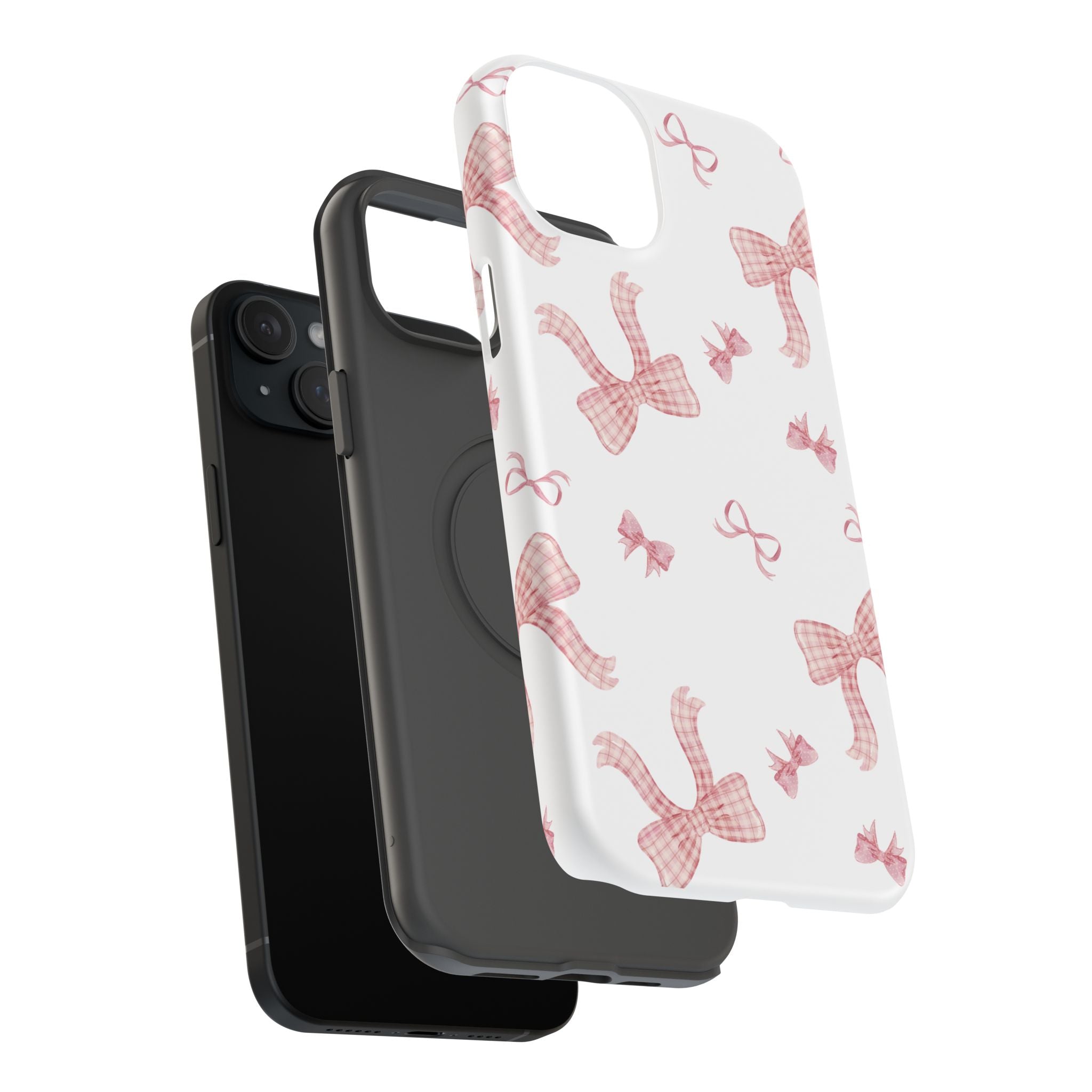 Customizable: Gingham Chic Bow Pattern Phone Case