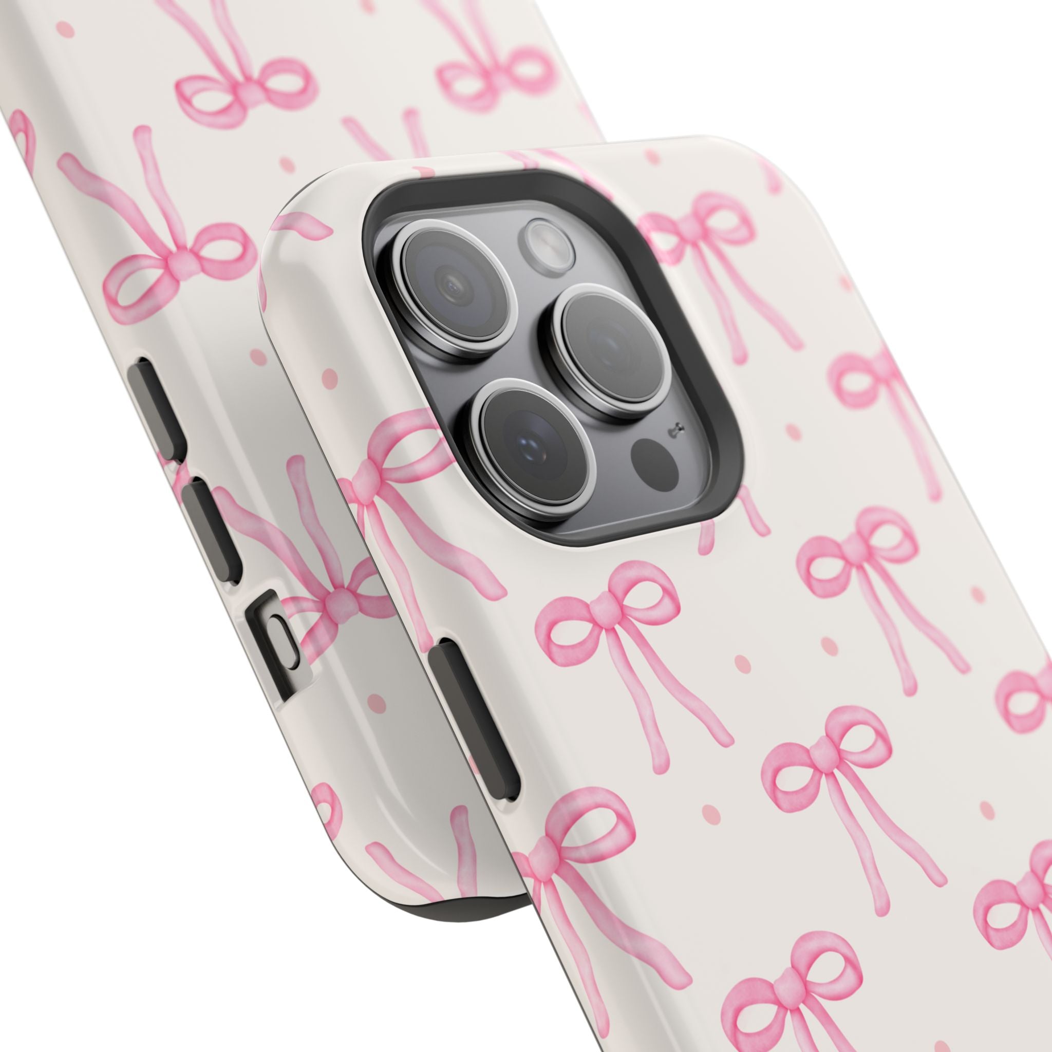 Customizable: Cute Pink Bow Impact-Resistant Phone Case