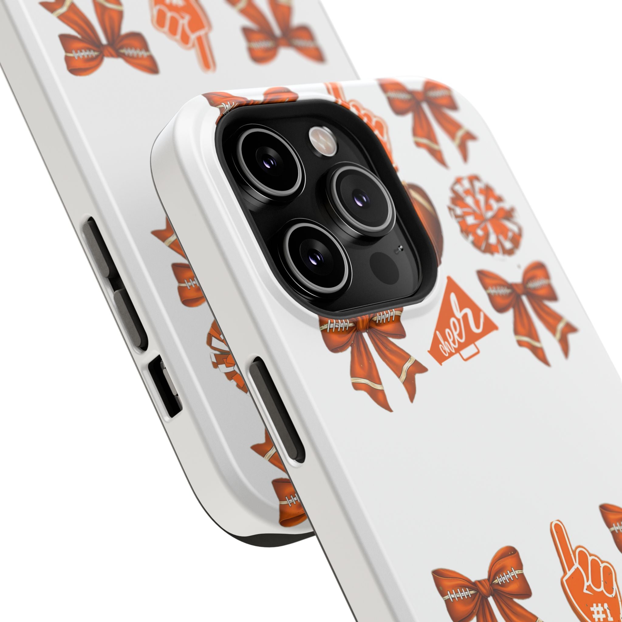 Customizable Orange-Themed Football Team Spirit Phone Case - Cheerful Accessories for Game Day, Unique Design for Fans, Sports Gift, Fall Celebrations, Team Pride