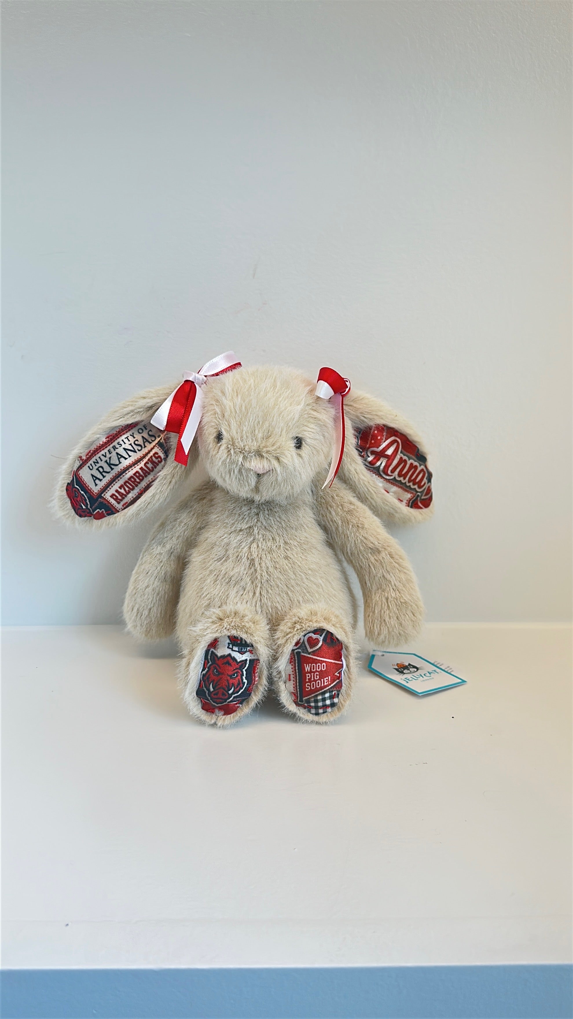 University of Arkansas Custom College Jellycat Bunny