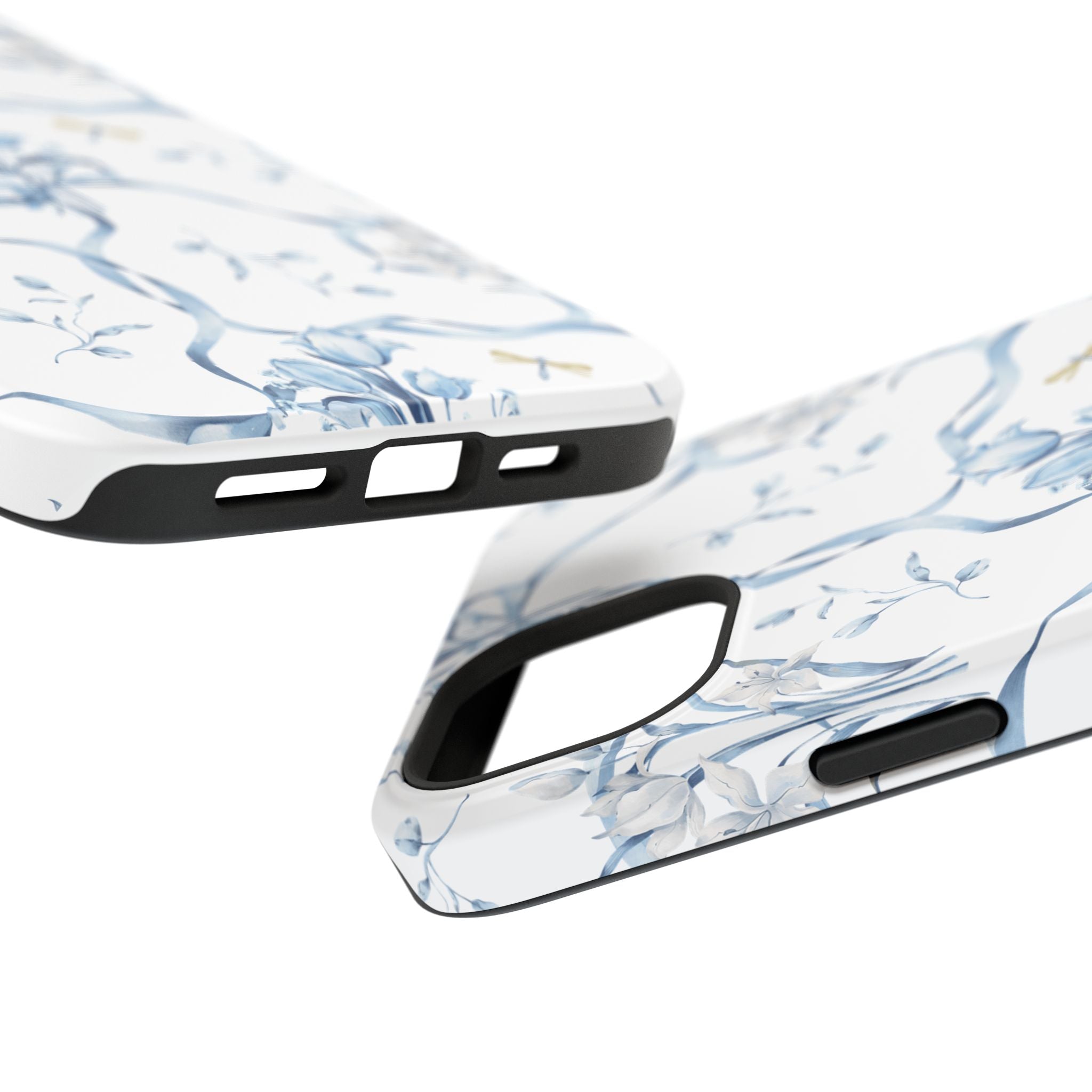 Customizable: Blue Floral-Inspired Phone Case