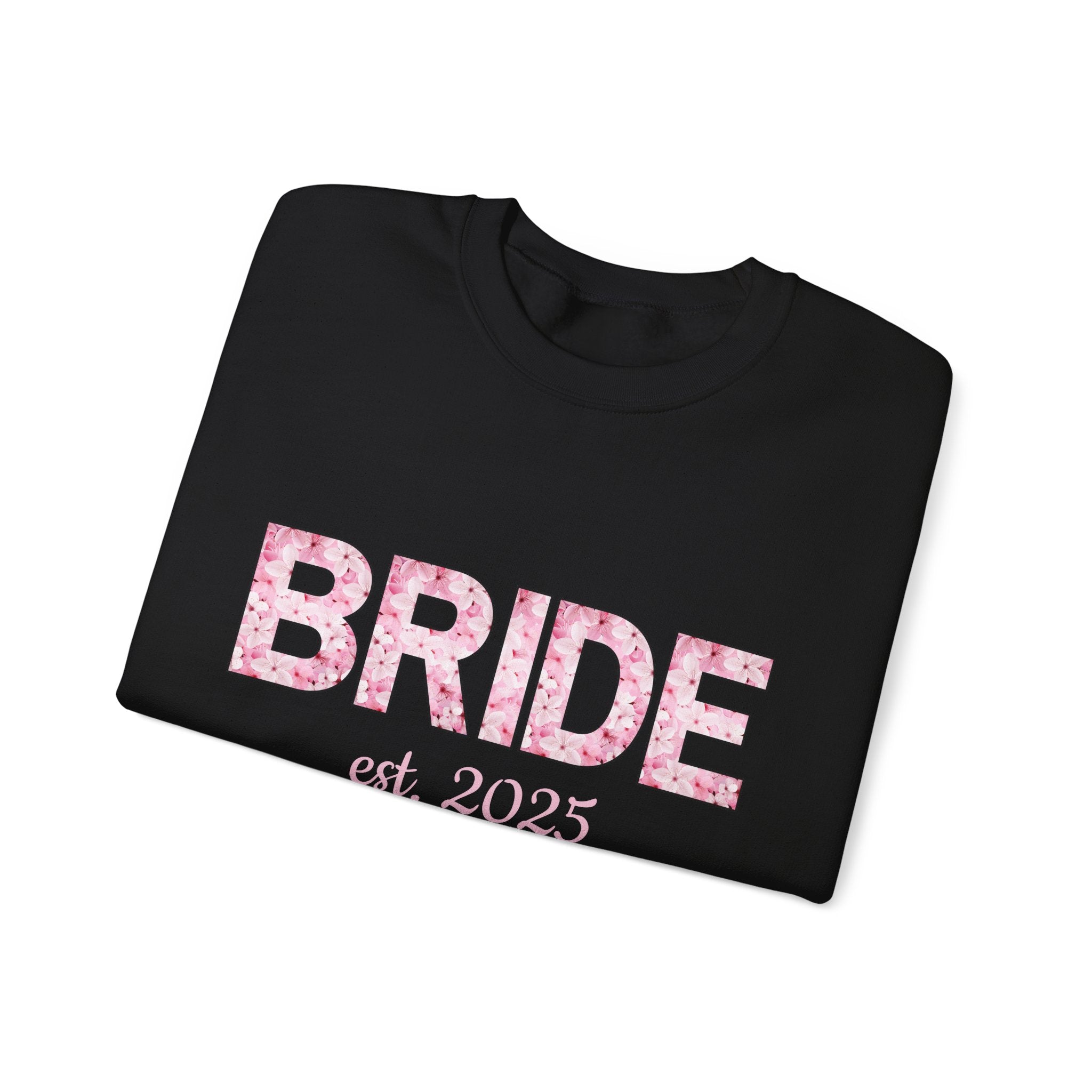 Floral Bride Sweatshirt - Customizable Wedding Date and Name