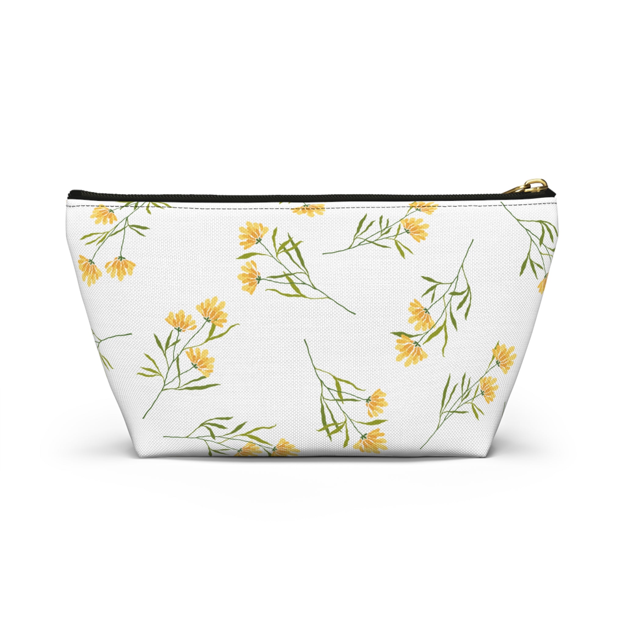 Customizable: Floral Accessory Pouch, Cute Makeup Bag, Travel Organizer, Gift for Her, Spring Flowers, Eco-Friendly Storage