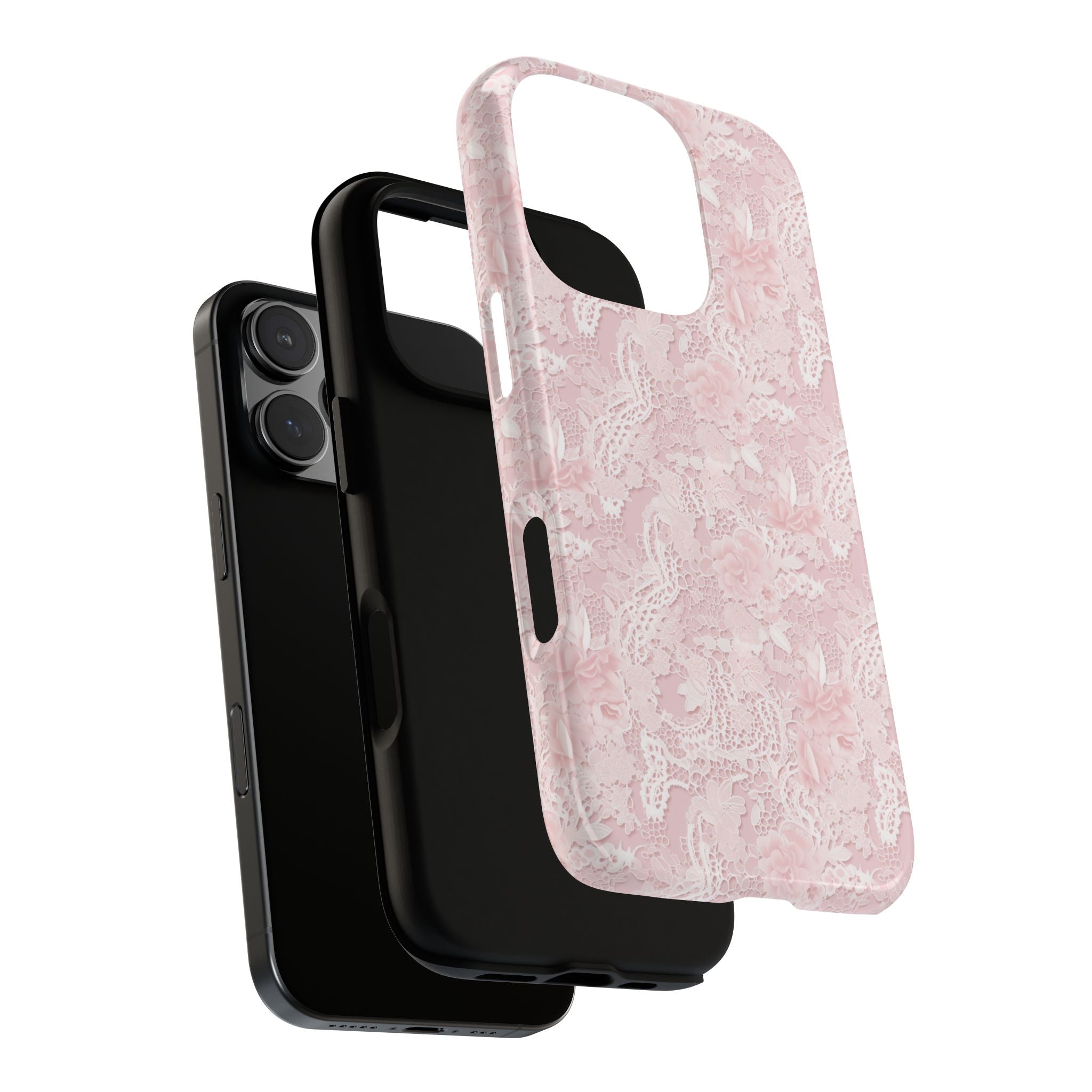 Customizable: Pink Floral Phone Case, Stylish Tough Cases, Unique Gift for Her, Cute Phone Accessories, Floral Tech Cover