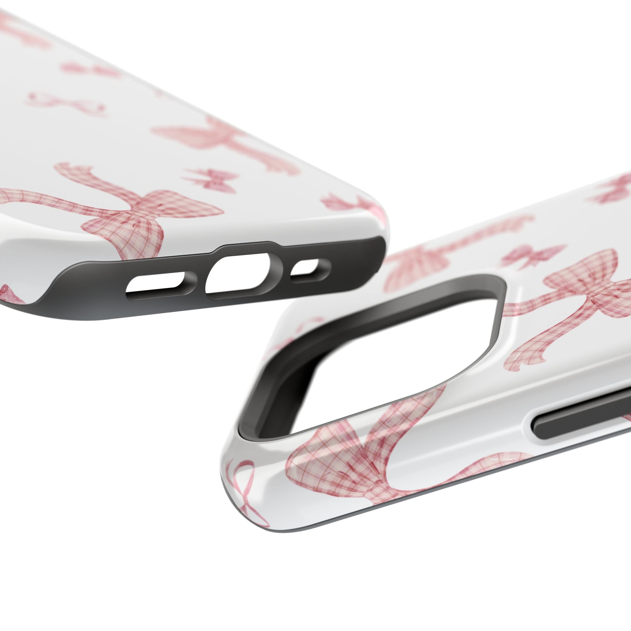 Customizable: Gingham Chic Bow Pattern Phone Case