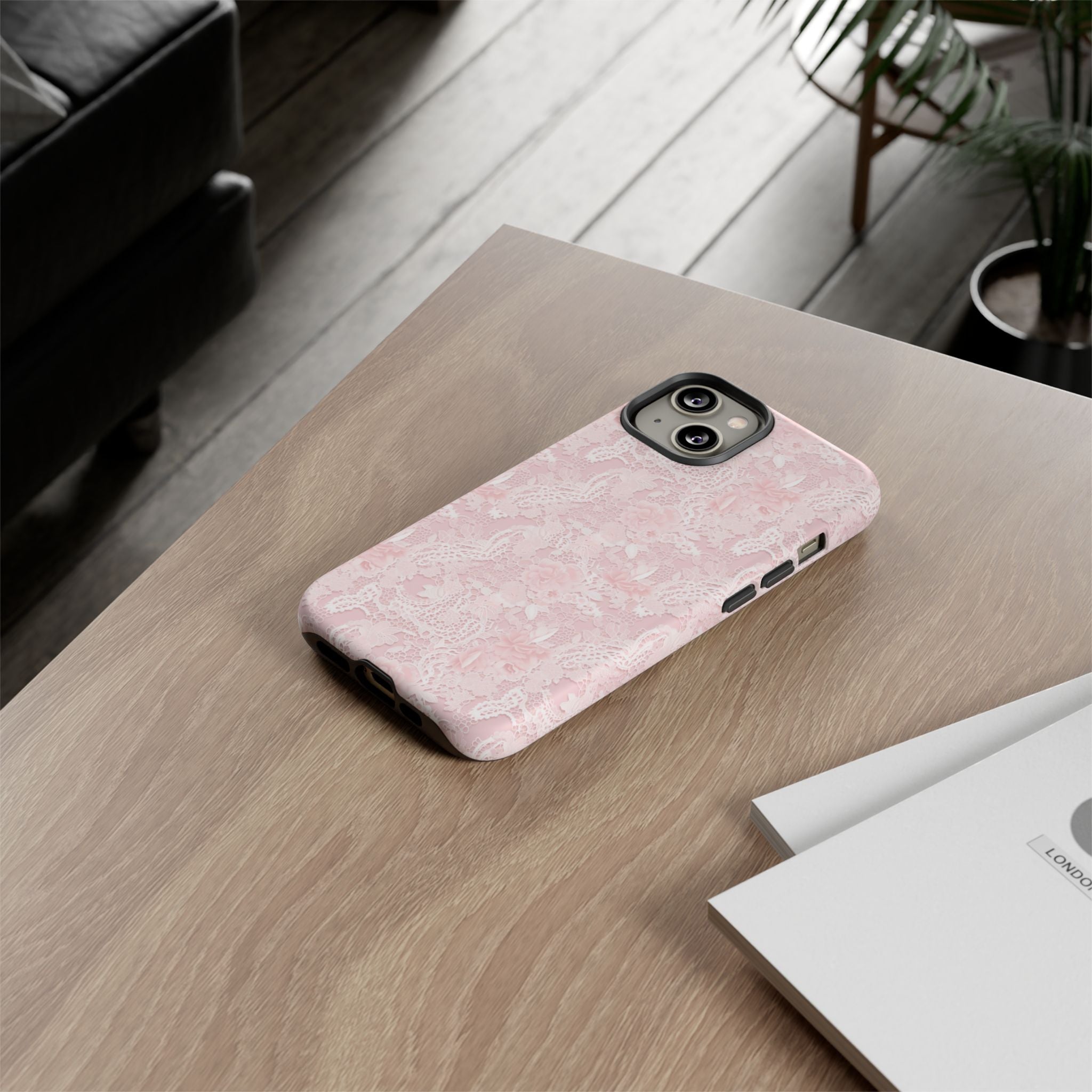 Customizable: Pink Floral Phone Case, Stylish Tough Cases, Unique Gift for Her, Cute Phone Accessories, Floral Tech Cover