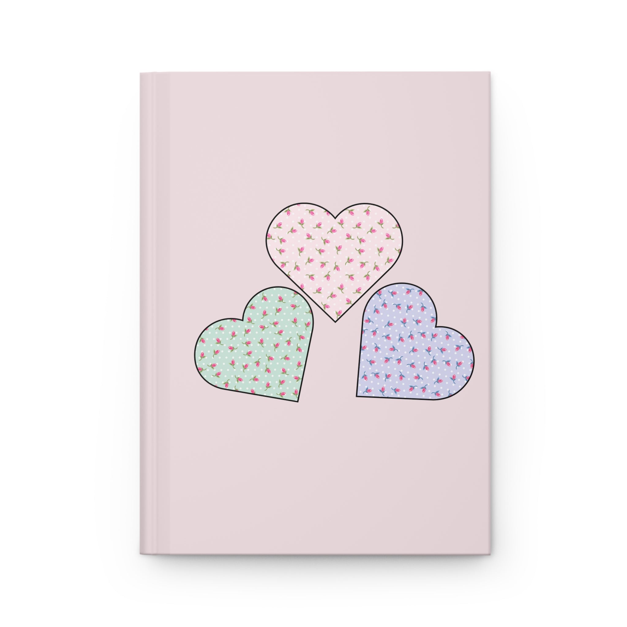 Customizable Charming Heart-Themed Hardcover Journal - Perfect for Stationery Lovers, Gift for Friends, Creative Writing, Journaling