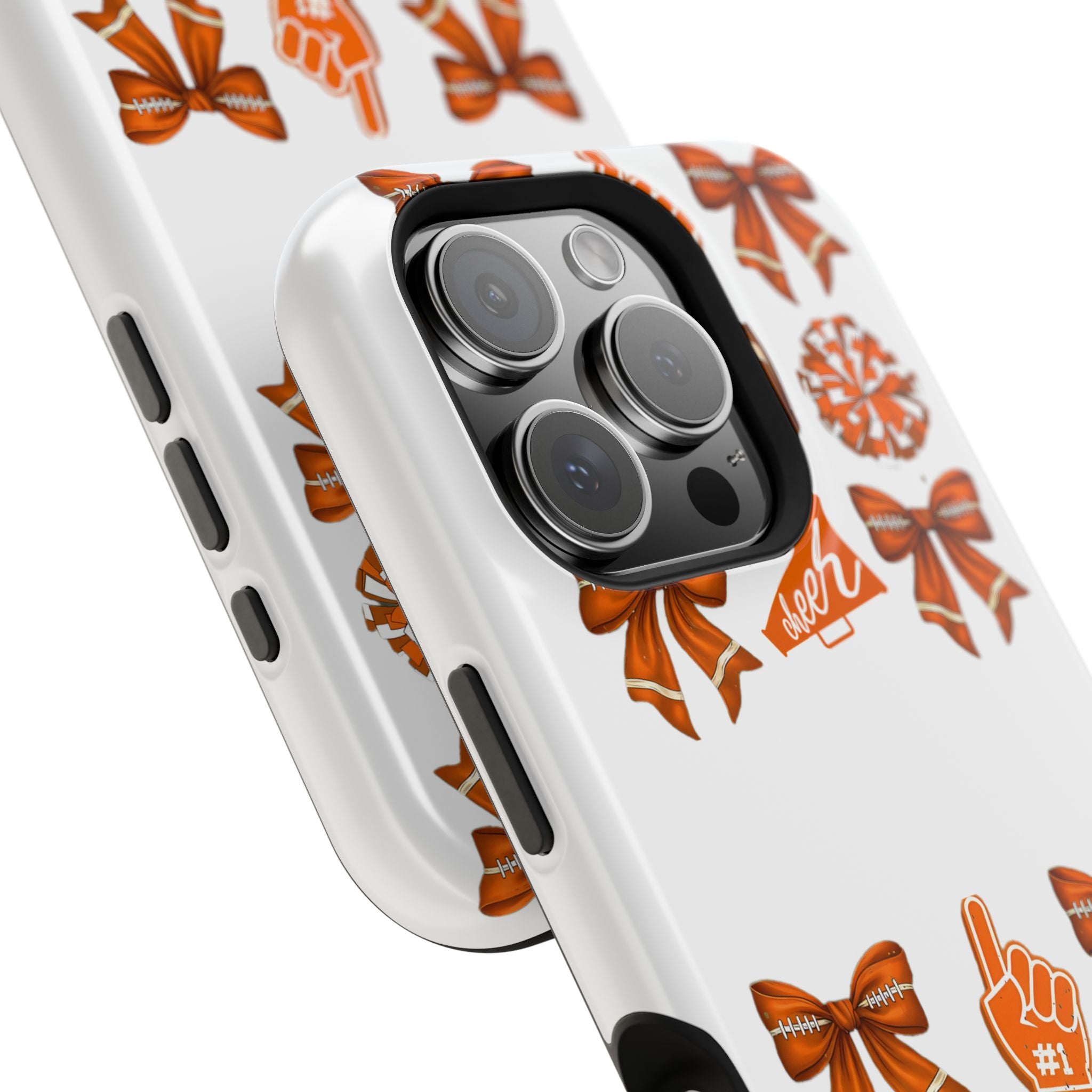 Customizable Orange-Themed Football Team Spirit Phone Case - Cheerful Accessories for Game Day, Unique Design for Fans, Sports Gift, Fall Celebrations, Team Pride