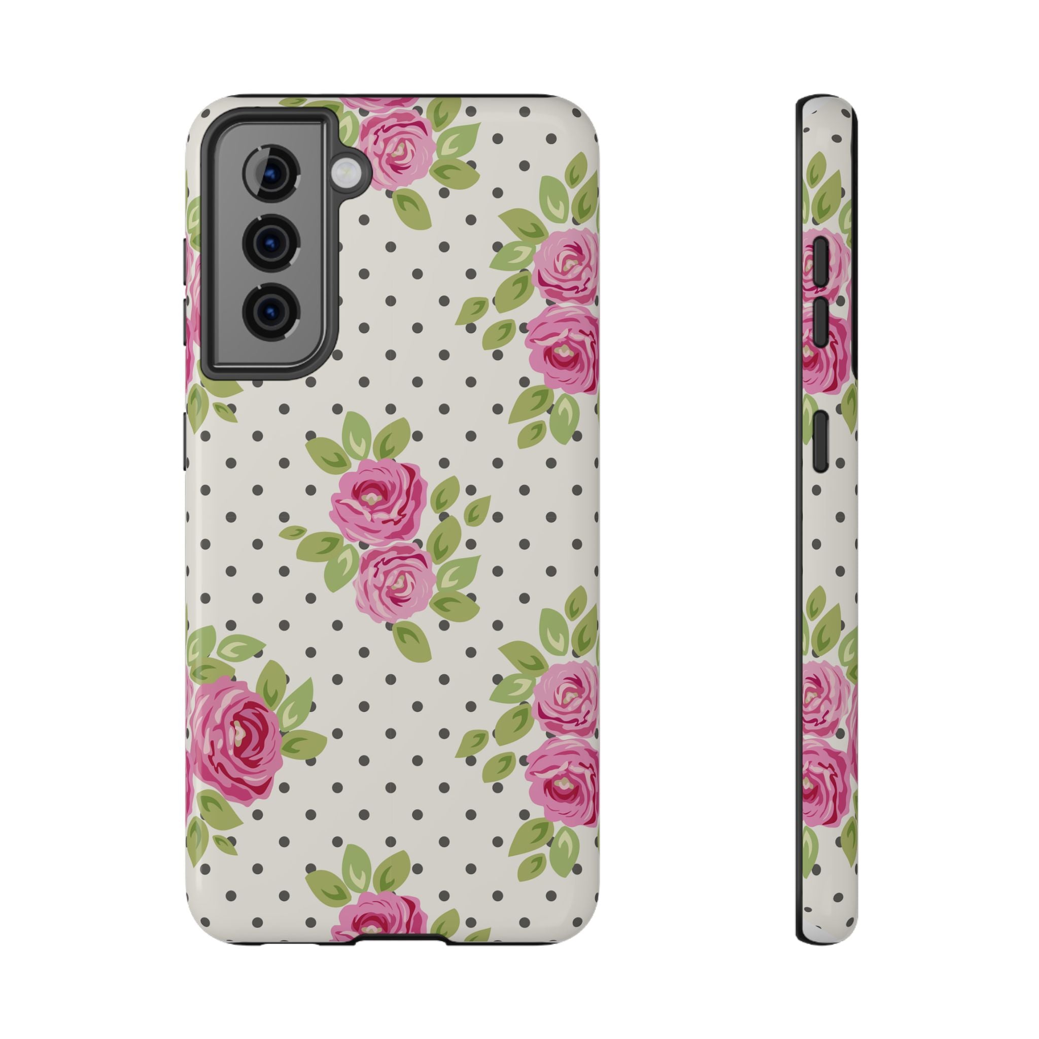 Customizable: Floral Polka Dot Phone Case