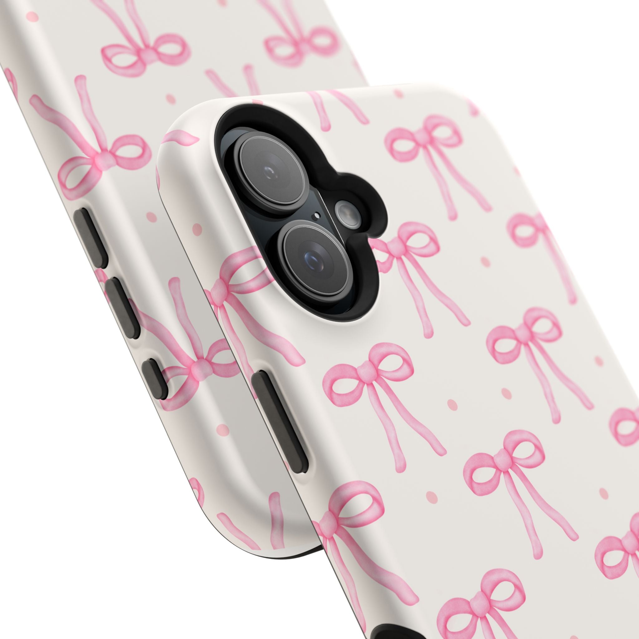 Customizable: Cute Pink Bow Impact-Resistant Phone Case