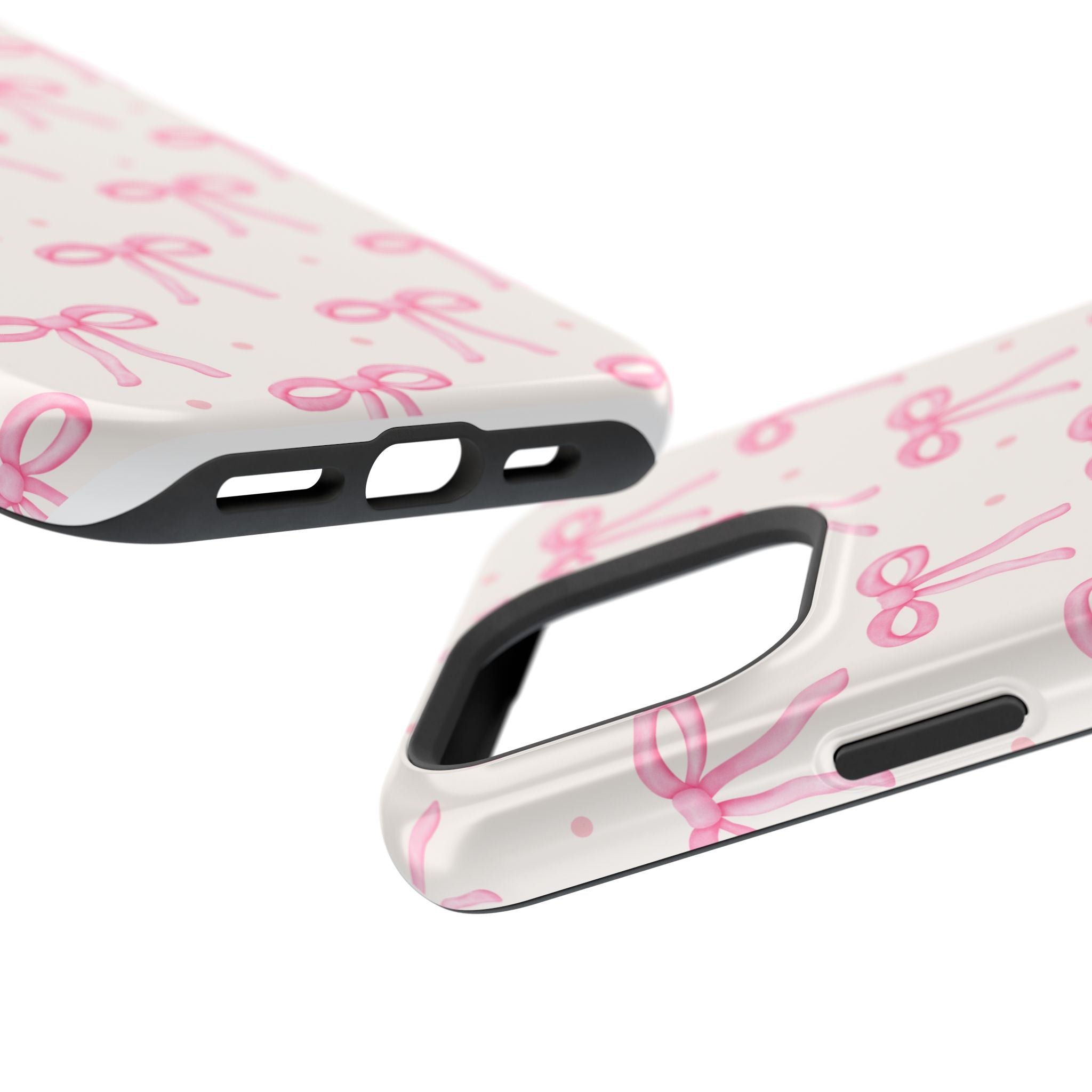 Customizable: Cute Pink Bow Impact-Resistant Phone Case