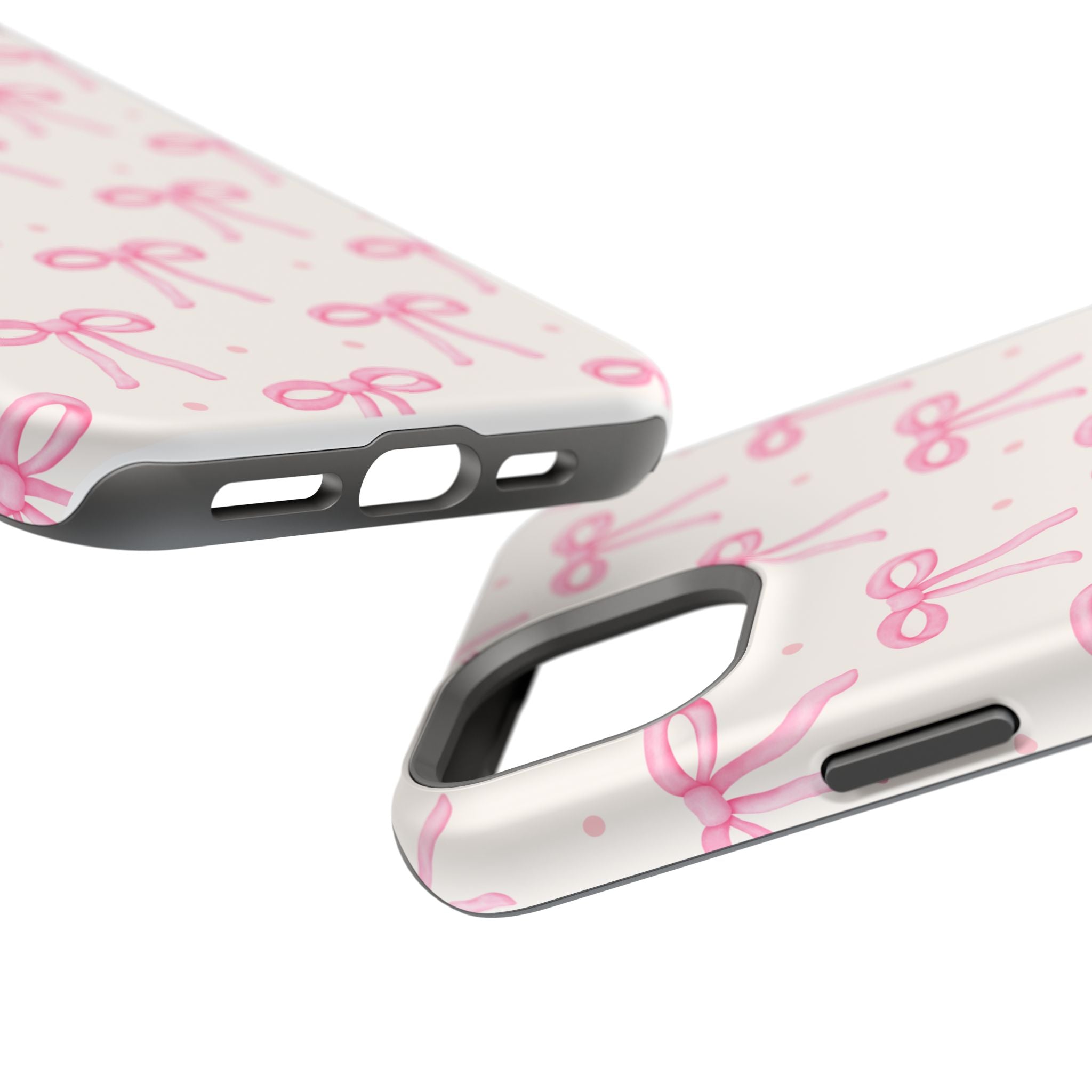 Customizable: Cute Pink Bow Impact-Resistant Phone Case