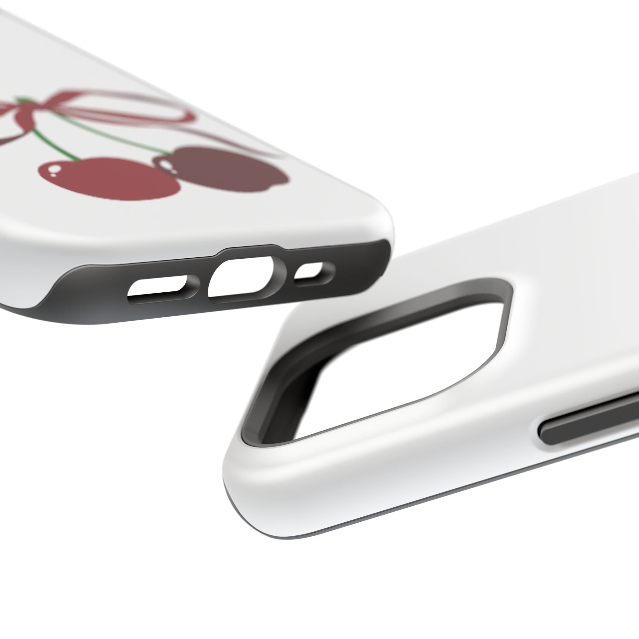 Customizable: Cherry Bow Impact-Resistant Case for Smartphones | Cute Phone Cover | Gift for Her | Cherry Lover's Accessory | Durable Phone Case