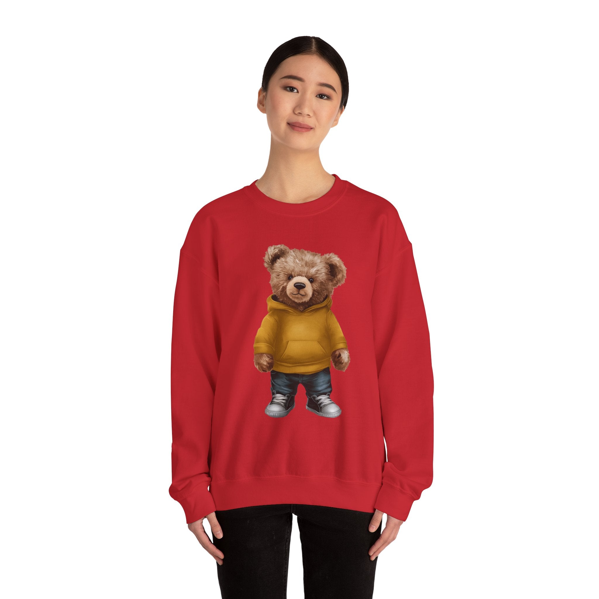 Customizable Bear with Gold Hoodie Crewneck