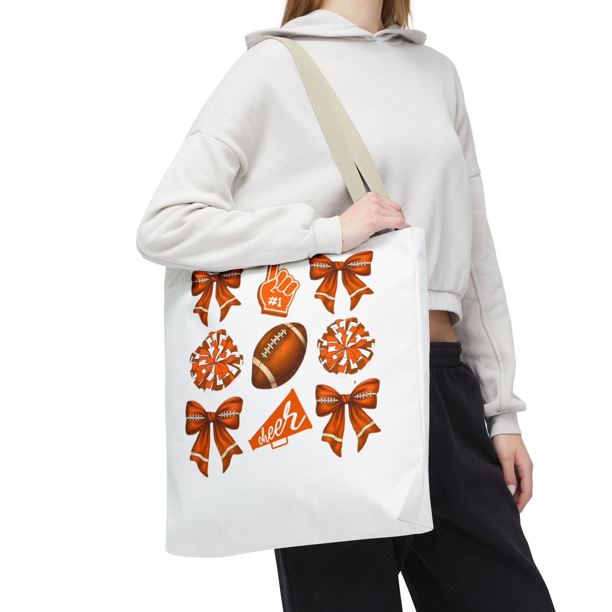 Orange Themed Game Day Tote Bag - College Commitment & Graduation Gift - School Pride Design