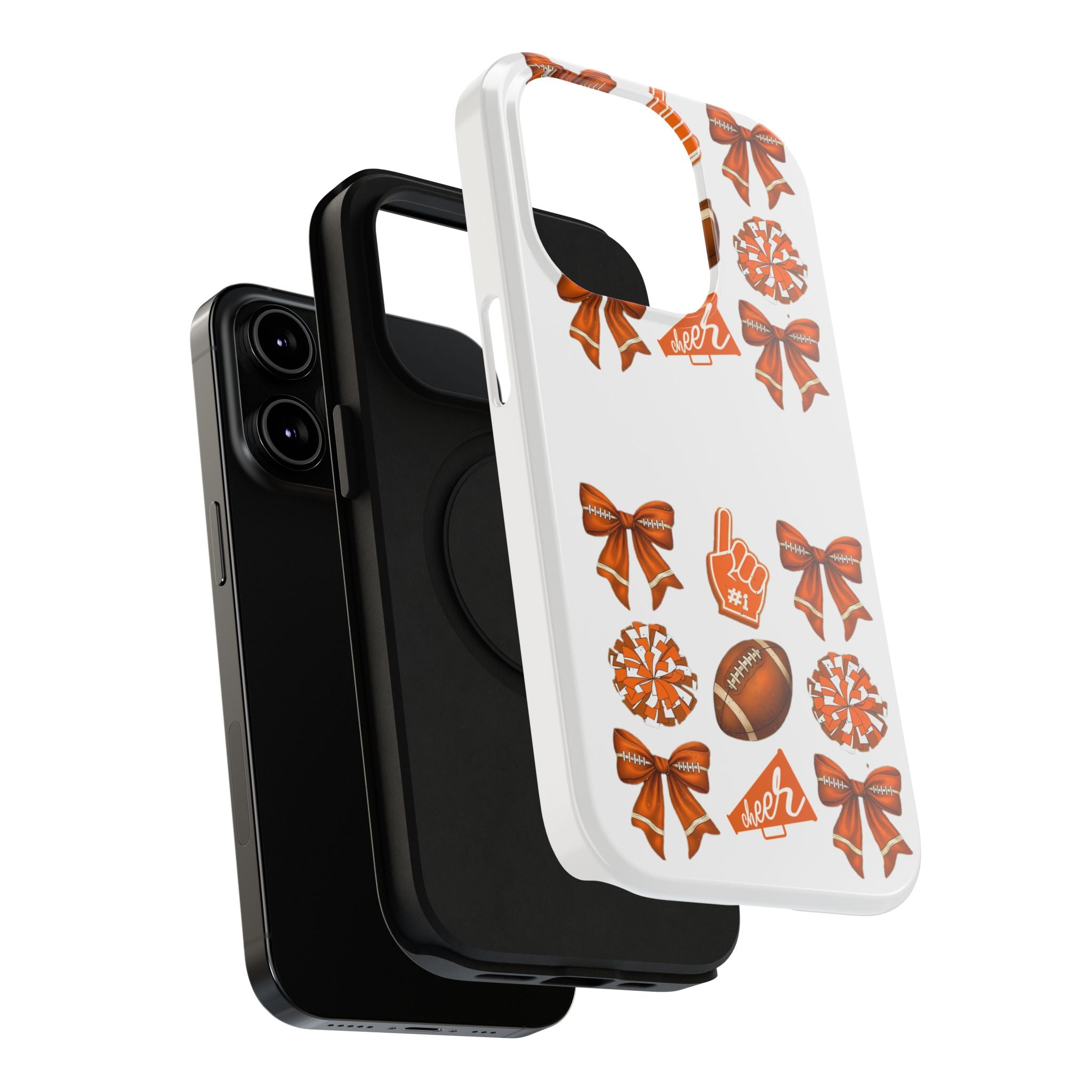 Customizable Orange-Themed Football Team Spirit Phone Case - Cheerful Accessories for Game Day, Unique Design for Fans, Sports Gift, Fall Celebrations, Team Pride