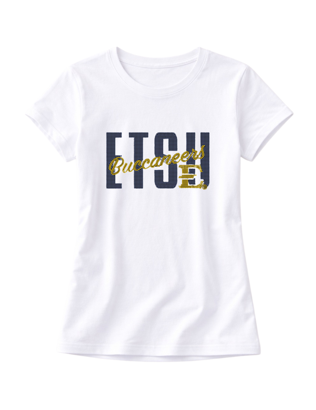 East Tennessee State ETSU Buccaneers White Crewneck T-Shirt