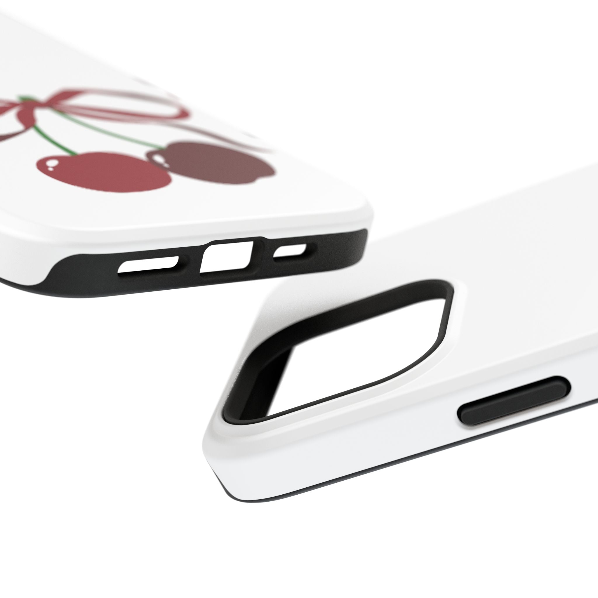 Customizable: Cherry Bow Impact-Resistant Case for Smartphones | Cute Phone Cover | Gift for Her | Cherry Lover's Accessory | Durable Phone Case