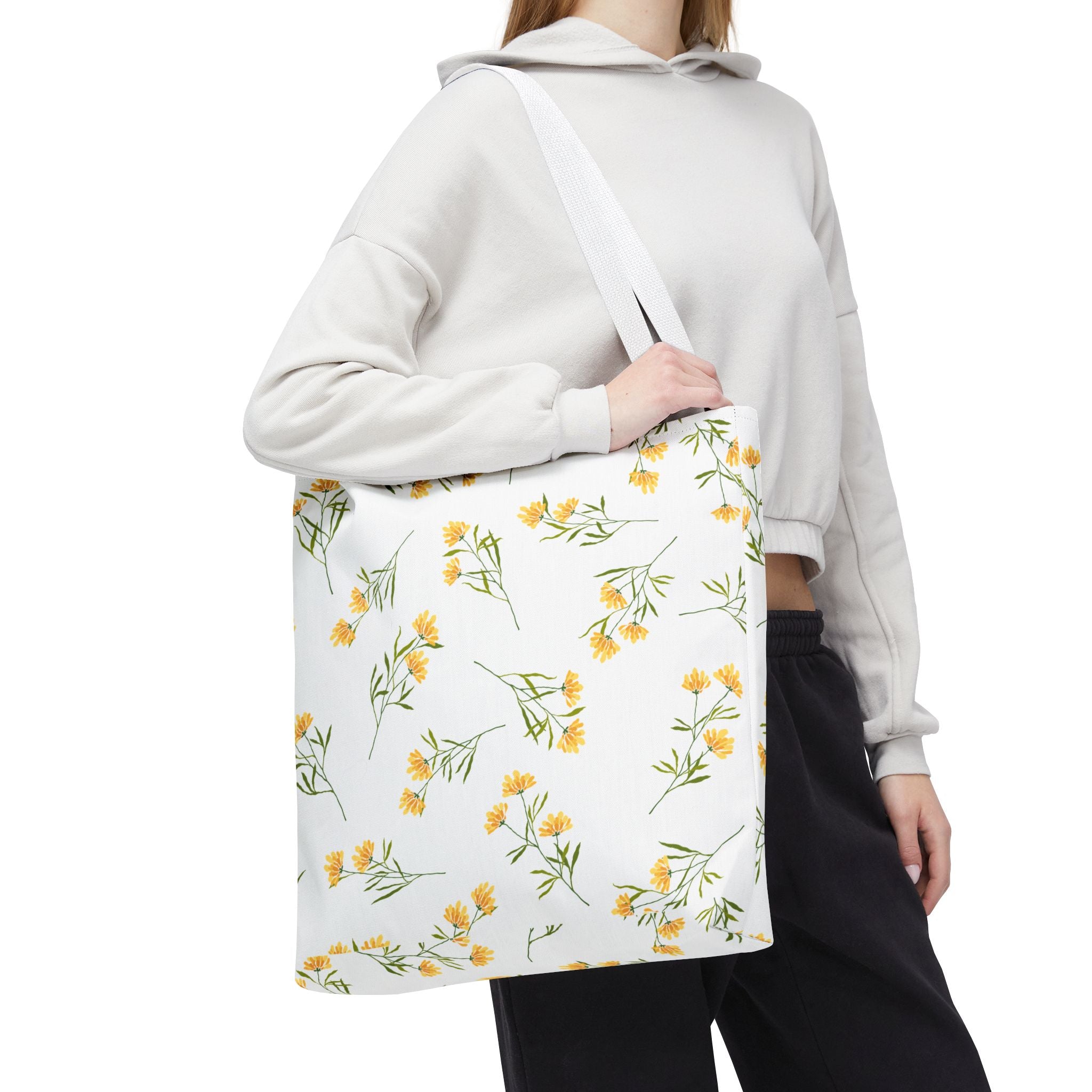 Customizable: Yellow Floral Tote Bag