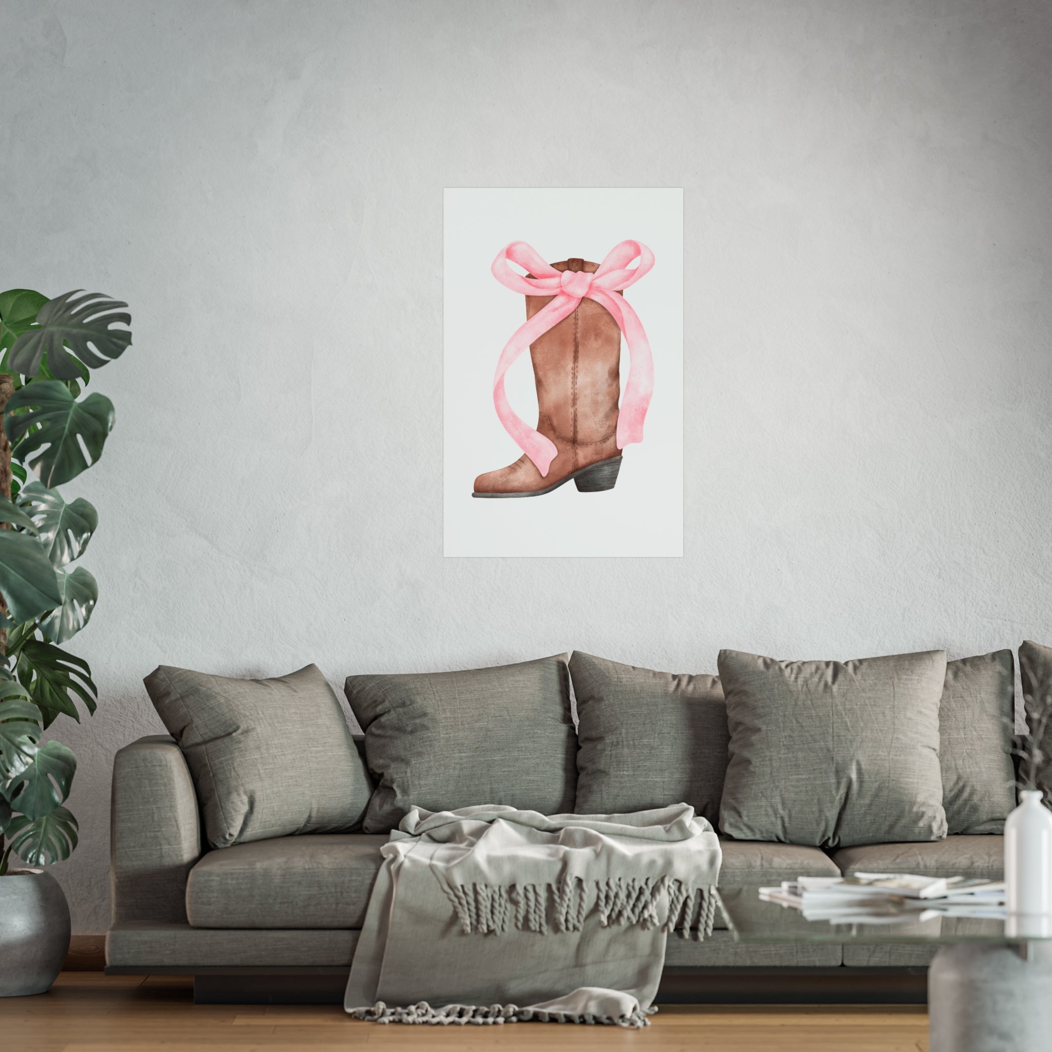 Cowgirl Coquette Bow Poster