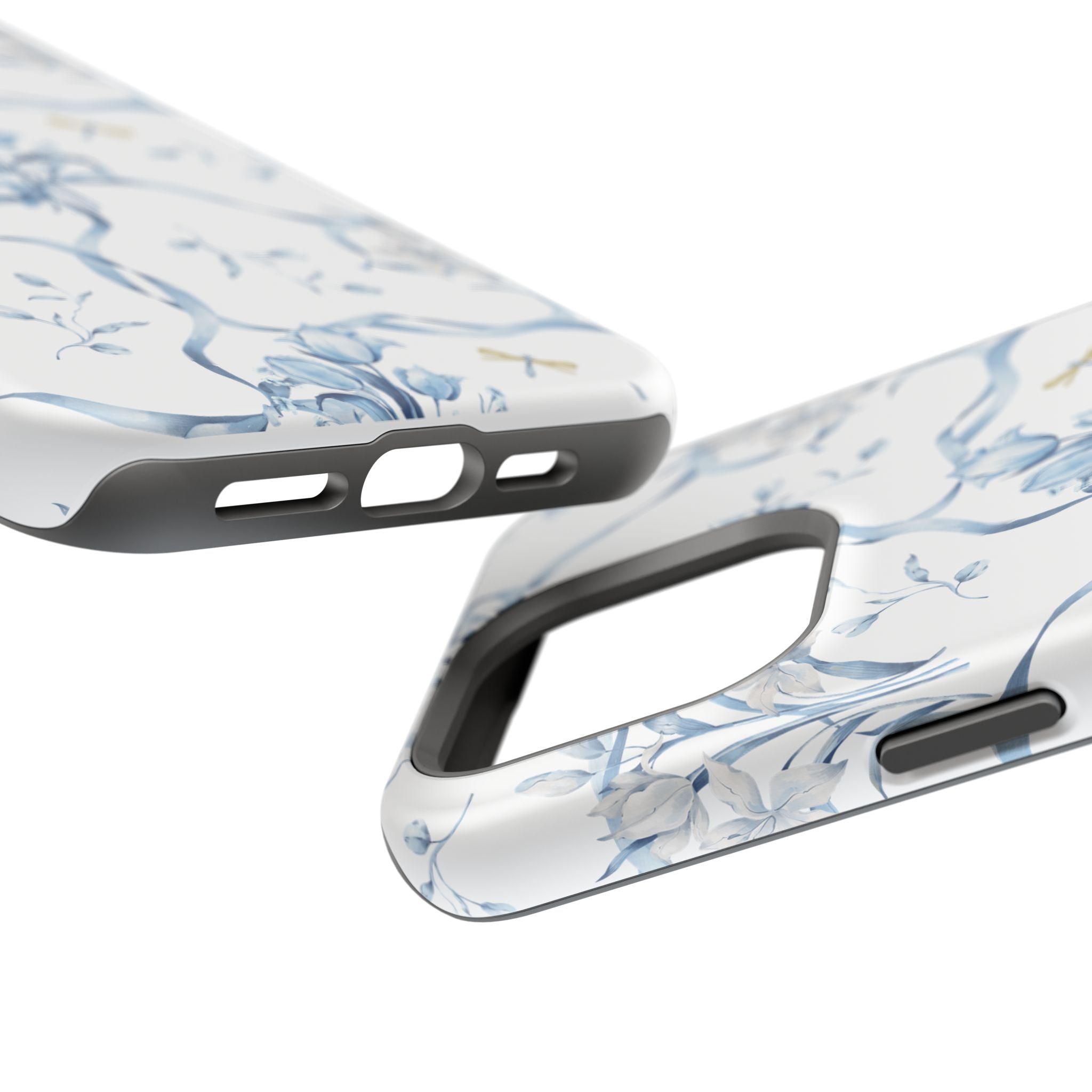 Customizable: Blue Floral-Inspired Phone Case