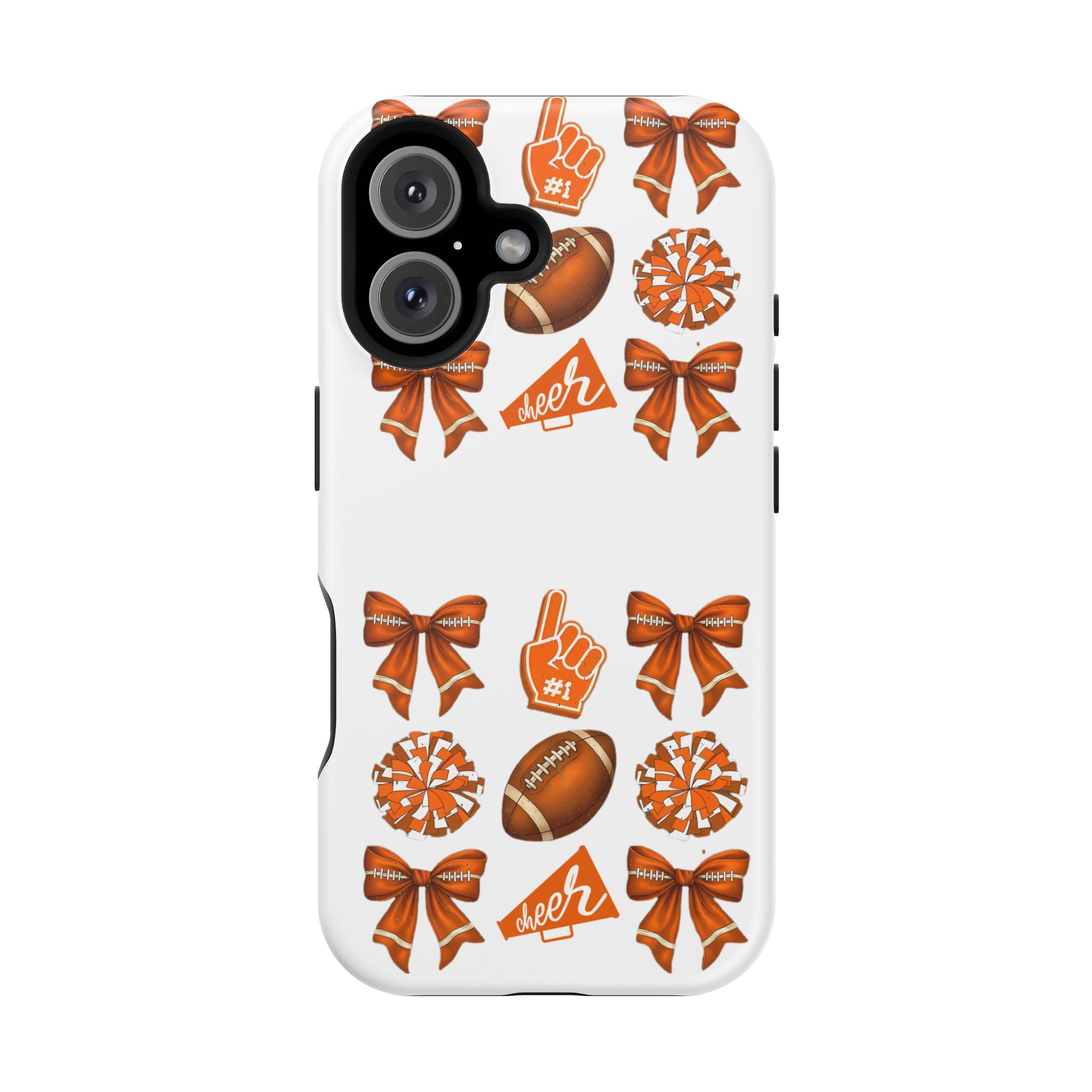 Customizable Orange-Themed Football Team Spirit Phone Case - Cheerful Accessories for Game Day, Unique Design for Fans, Sports Gift, Fall Celebrations, Team Pride