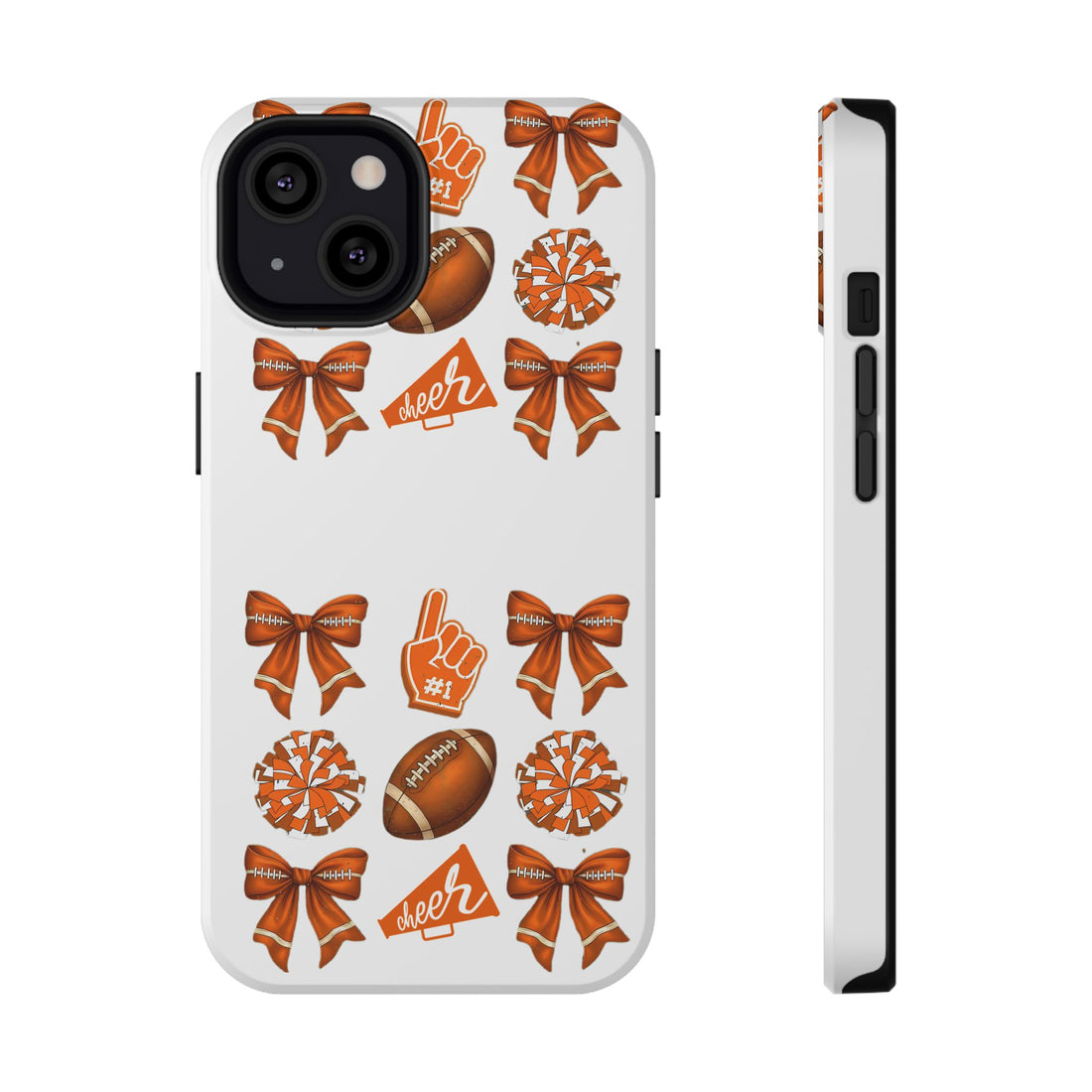 Customizable Orange-Themed Football Team Spirit Phone Case - Cheerful Accessories for Game Day, Unique Design for Fans, Sports Gift, Fall Celebrations, Team Pride
