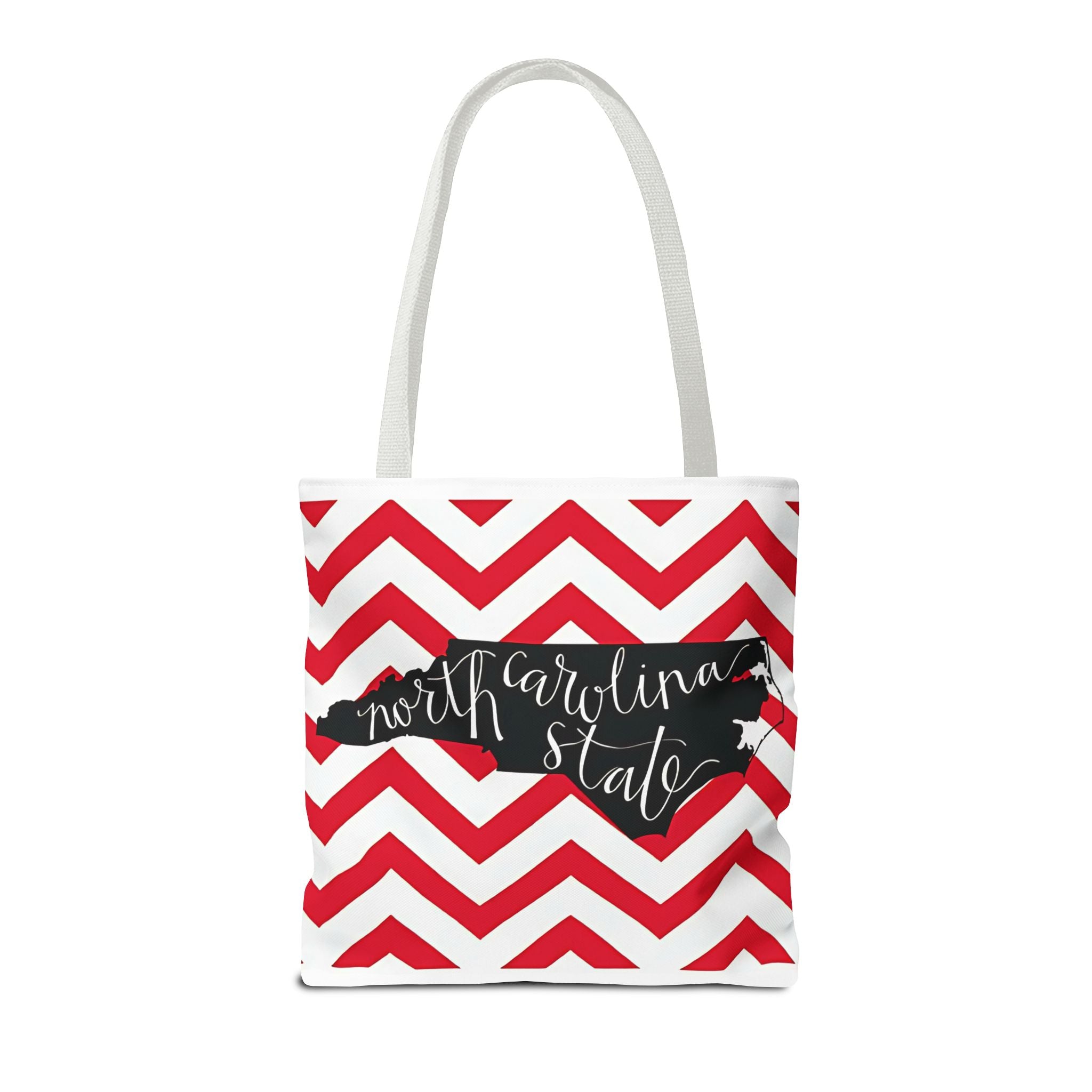 North Carolina Tote Bag, Stylish Chevron Pattern, Beach Essentials, Reusable Grocery Bag, Gift for Travelers, Southern Charm