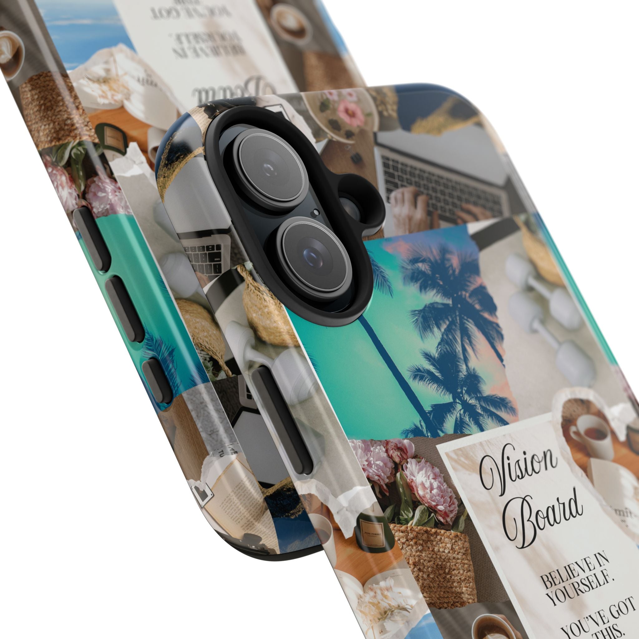 Inspiring Vision Board Phone Case, Motivational Tough Case, Adventurous Gift for Her, Self-Care, Dream Big, Unique Phone Accessory