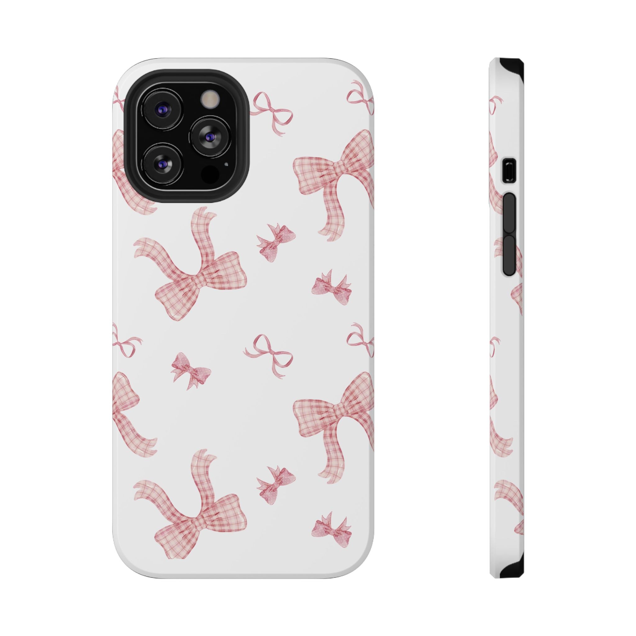 Customizable: Gingham Chic Bow Pattern Phone Case