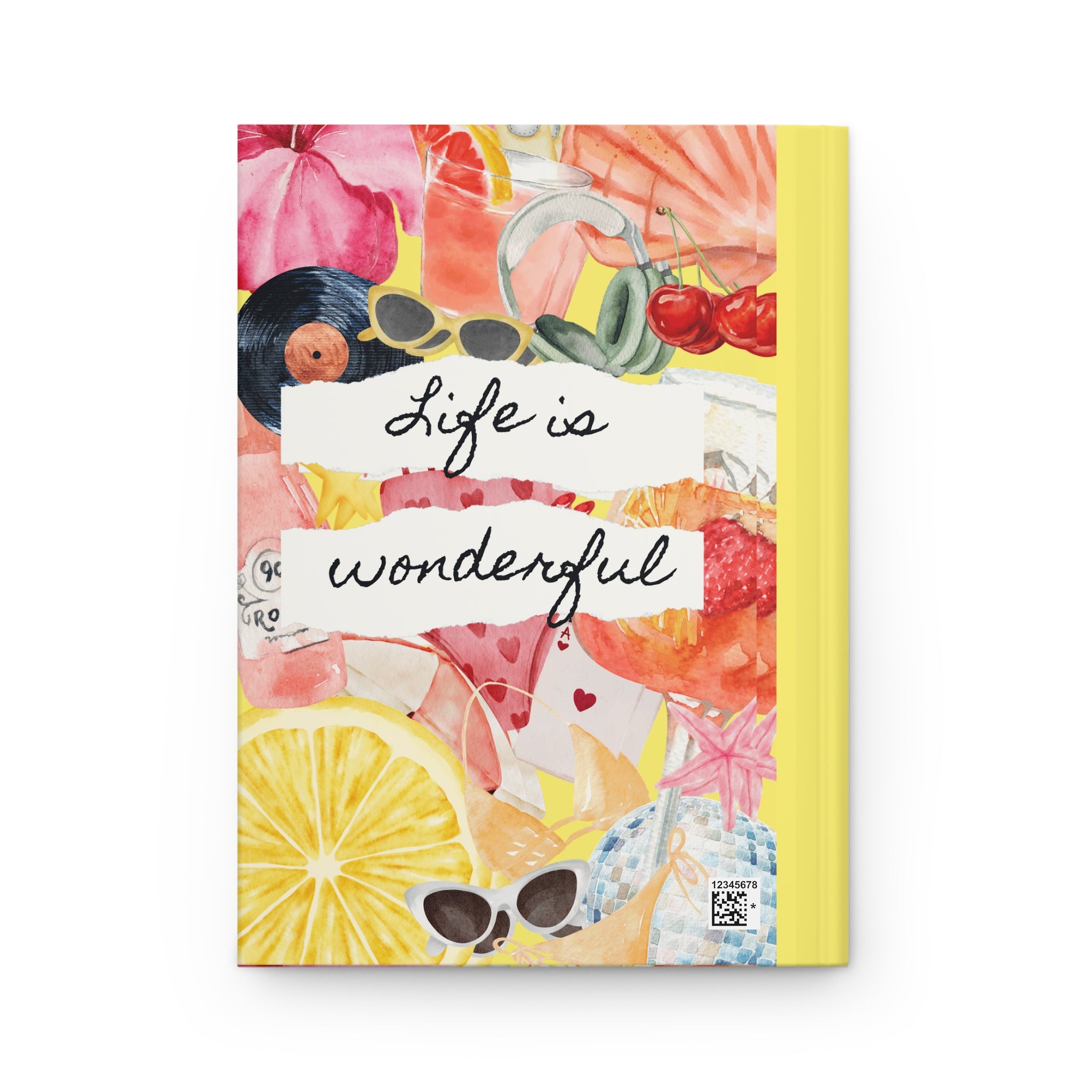 Colorful Hardcover Journal - Life is Wonderful, Inspirational Diary, Gift for Writers, Fun Notes, Creative Journal, Vibrant Stationery