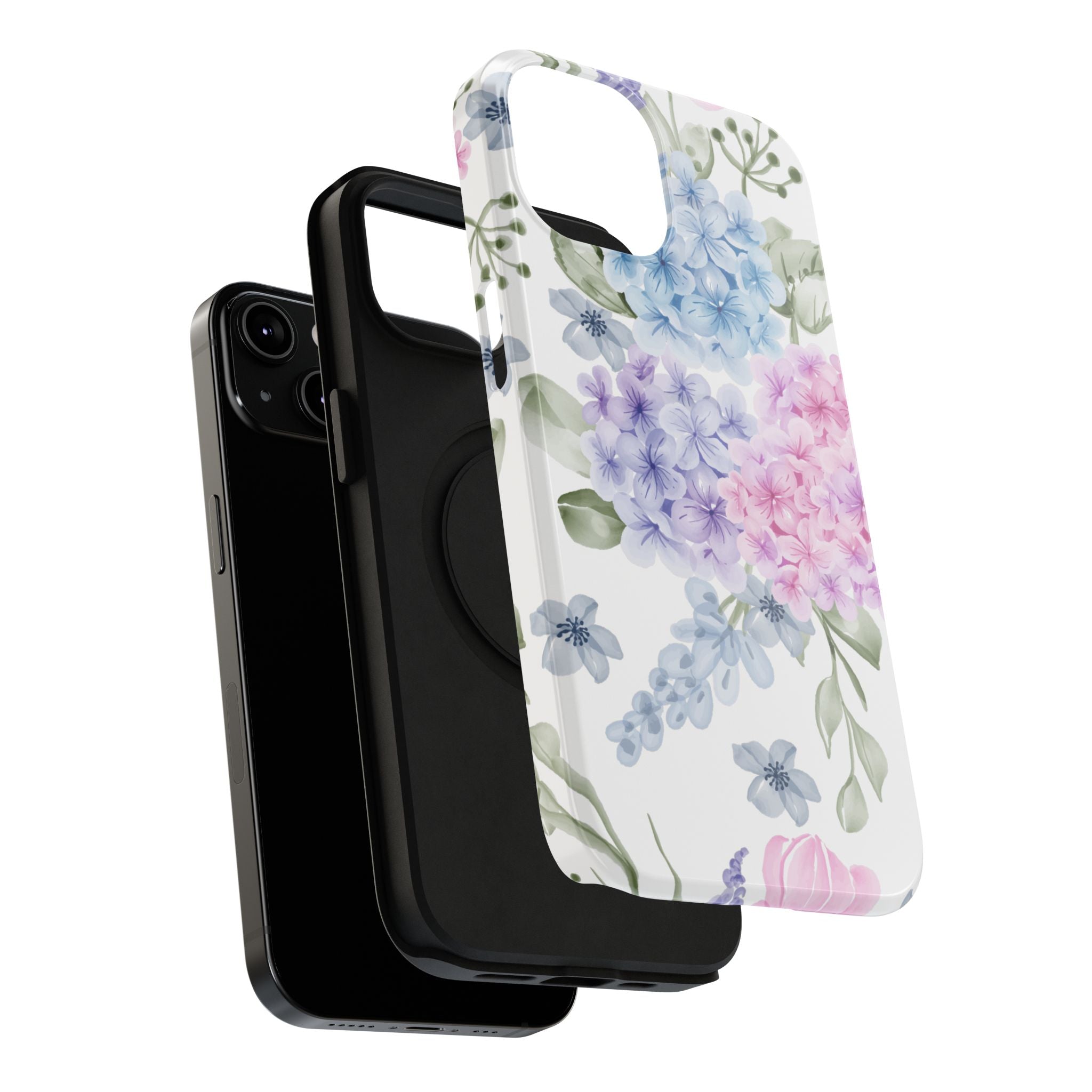 Customizable: Floral Hydrangea Impact-Resistant Phone Case