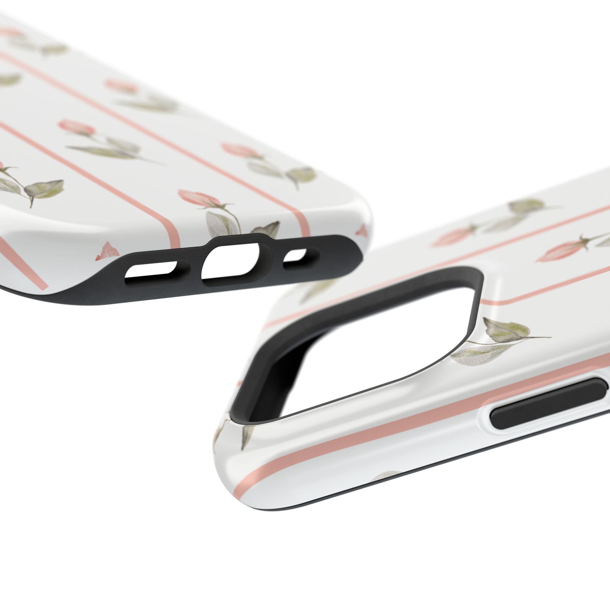 Customizable: Floral Impact-Resistant Phone Case, Chic Phone Cover