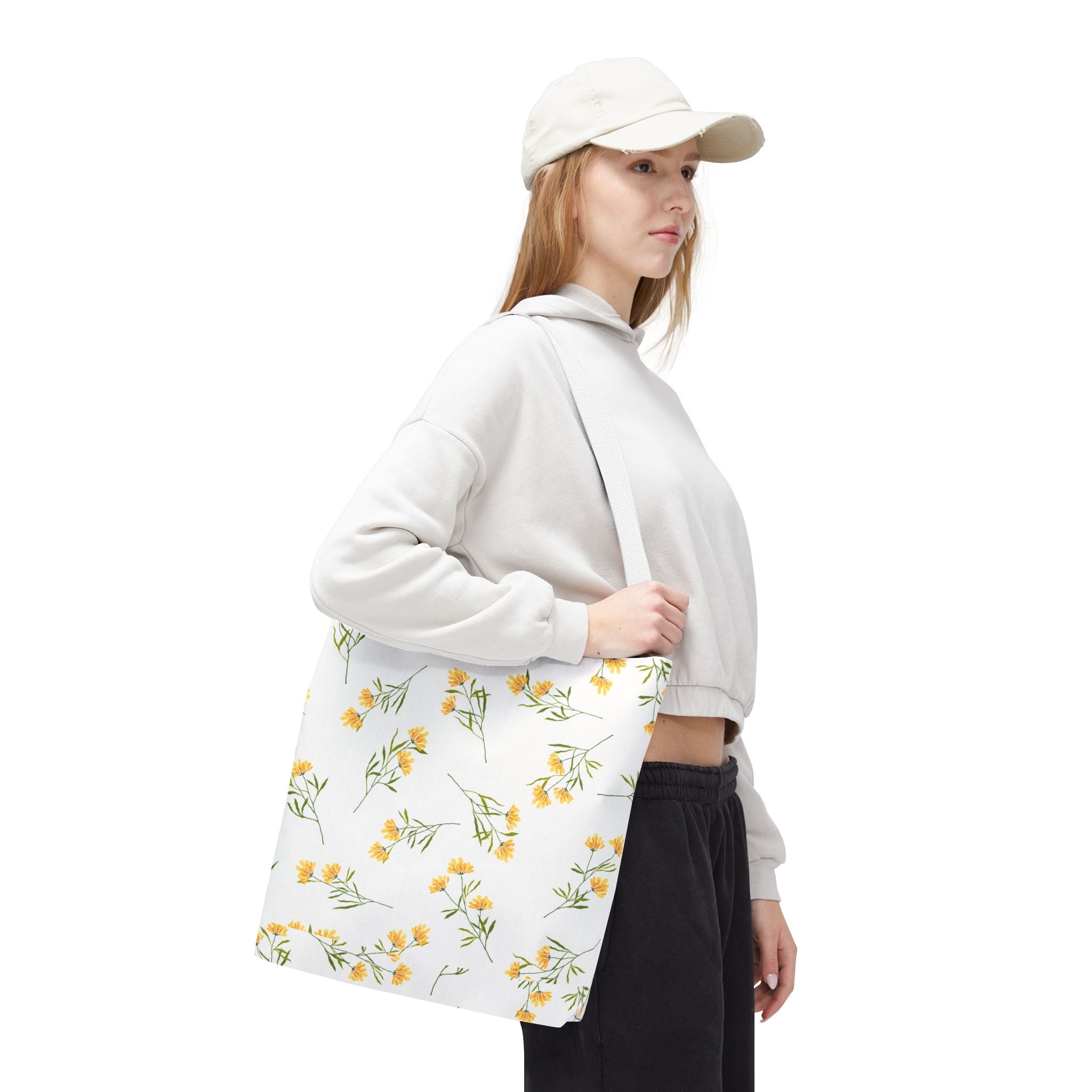 Customizable: Yellow Floral Tote Bag