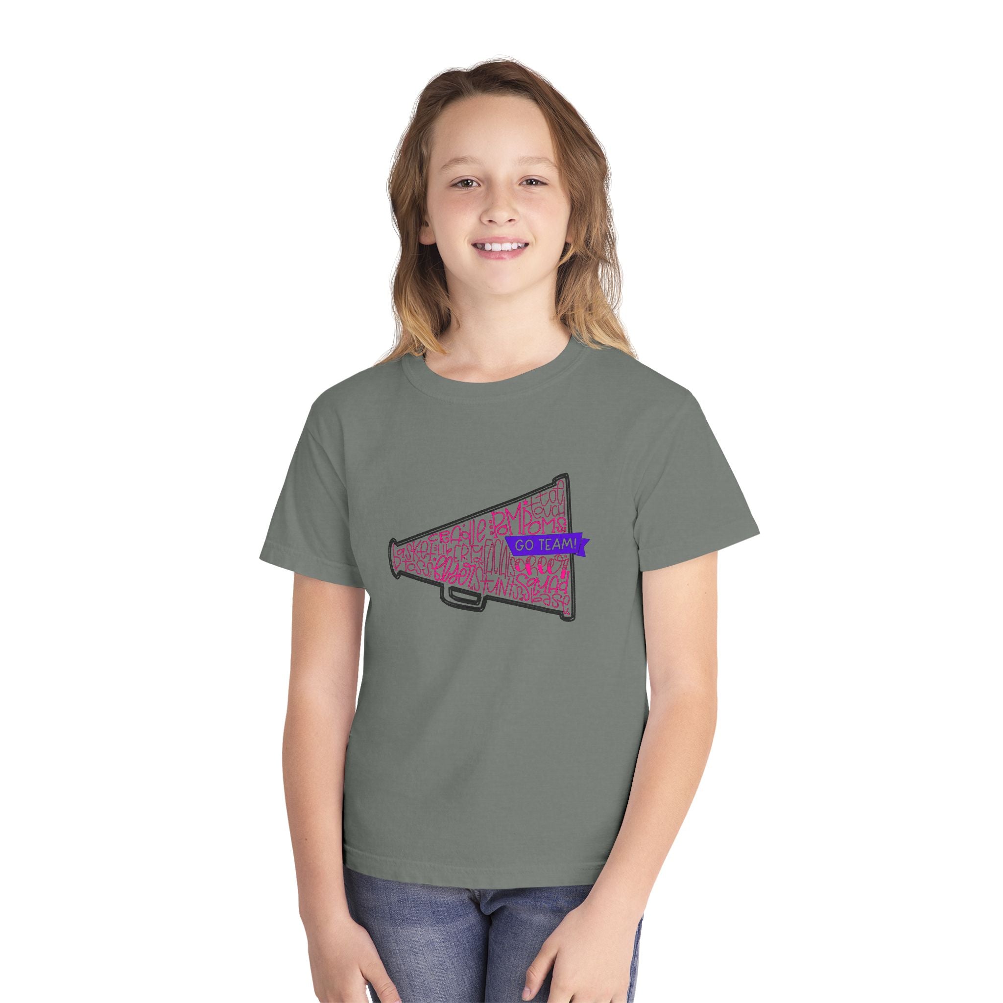 Customizable Cheerleader Megaphone Youth Tee