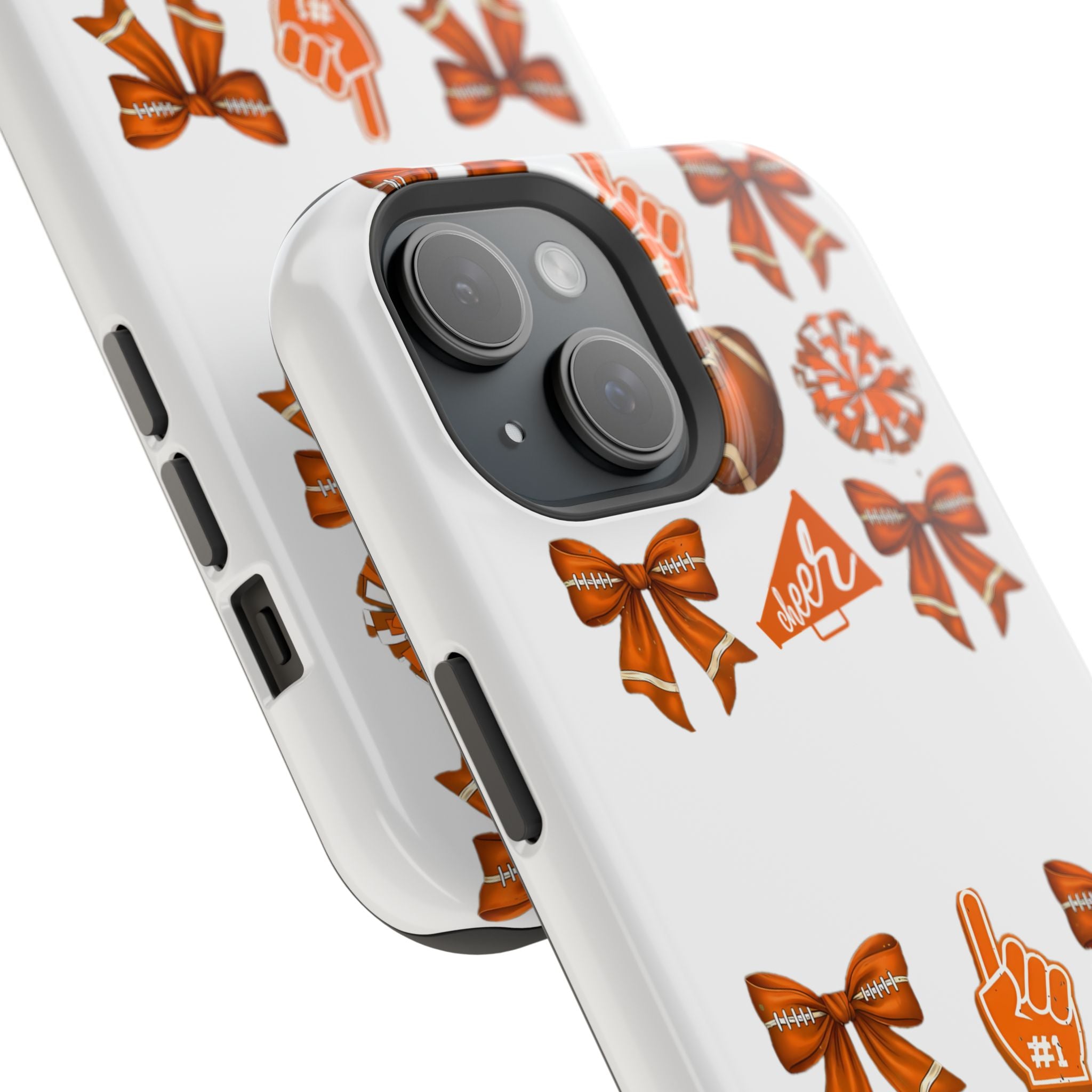 Customizable Orange-Themed Football Team Spirit Phone Case - Cheerful Accessories for Game Day, Unique Design for Fans, Sports Gift, Fall Celebrations, Team Pride