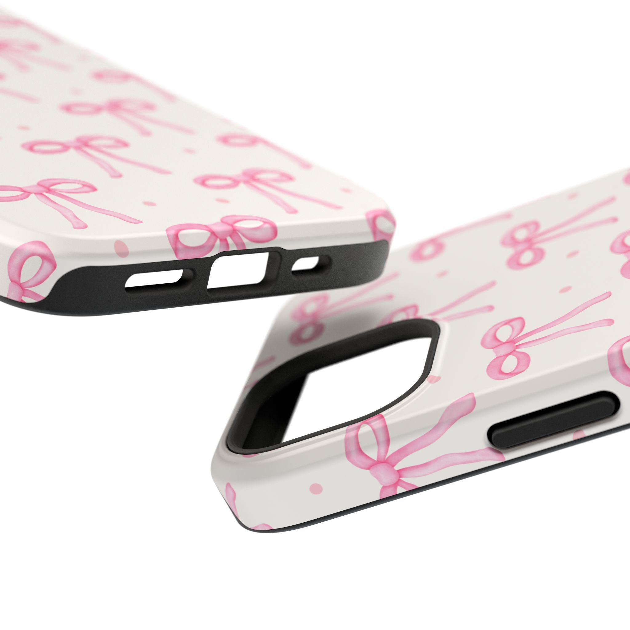 Customizable: Cute Pink Bow Impact-Resistant Phone Case