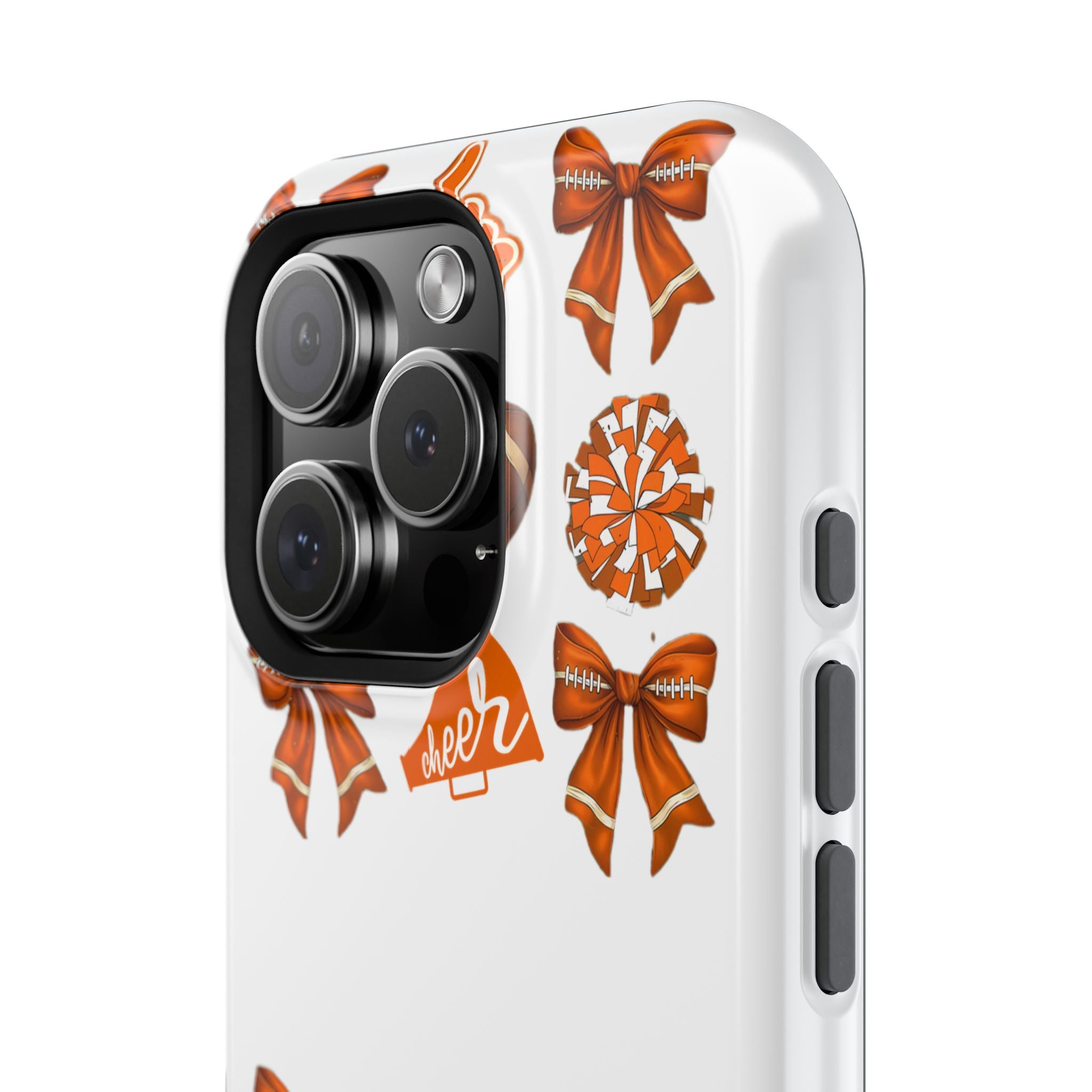 Customizable Orange-Themed Football Team Spirit Phone Case - Cheerful Accessories for Game Day, Unique Design for Fans, Sports Gift, Fall Celebrations, Team Pride