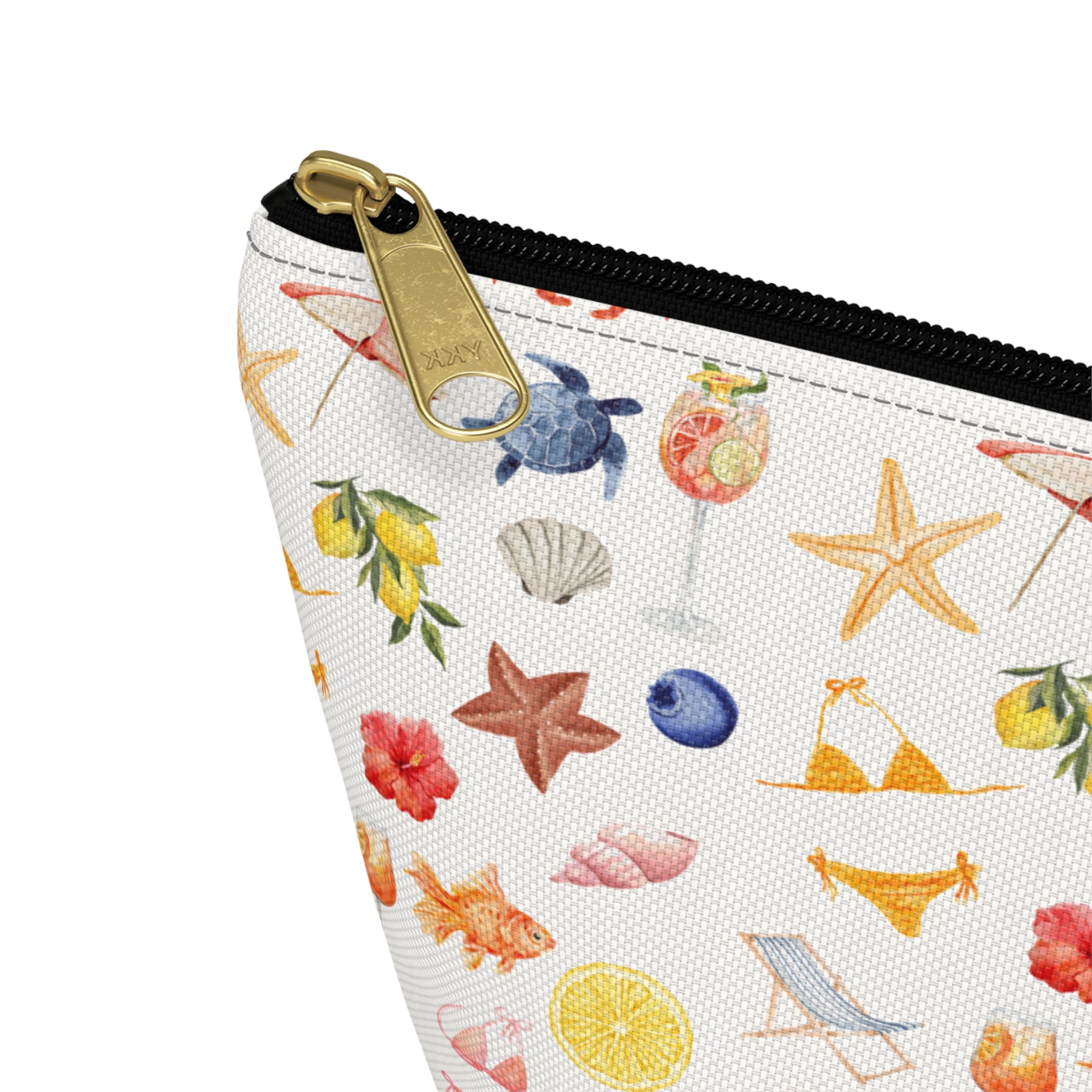 Customizable Beach-Themed Accessory/Makeup Pouch